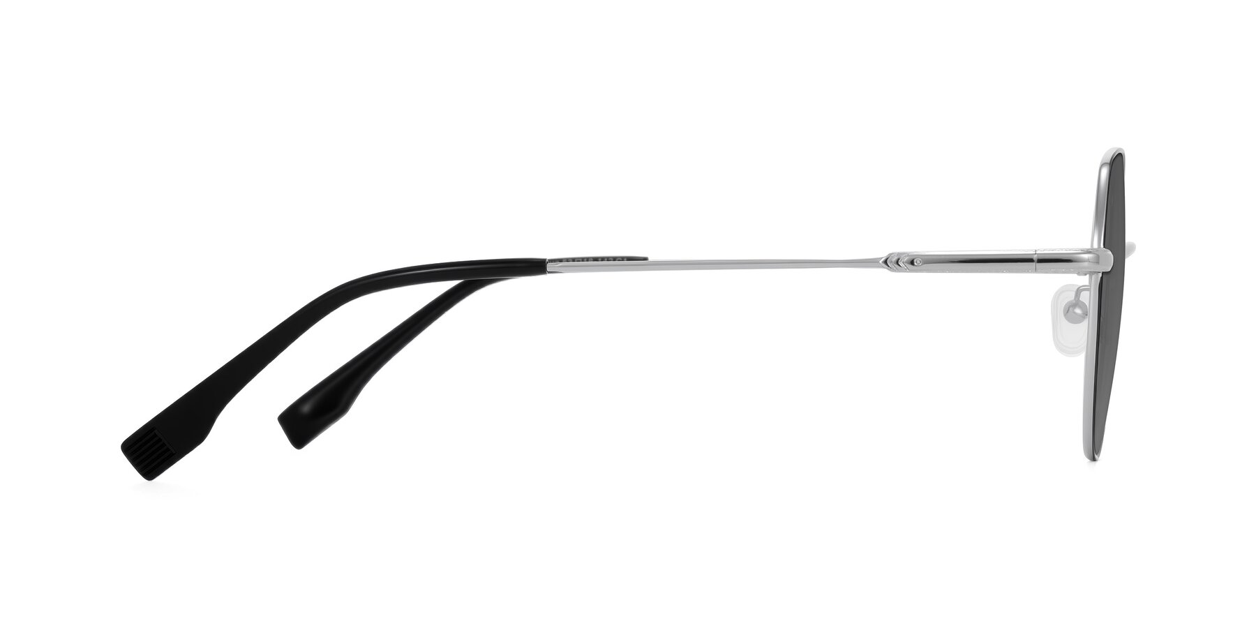 Side of Deva in Black/Silver with Medium Gray Tinted Lenses