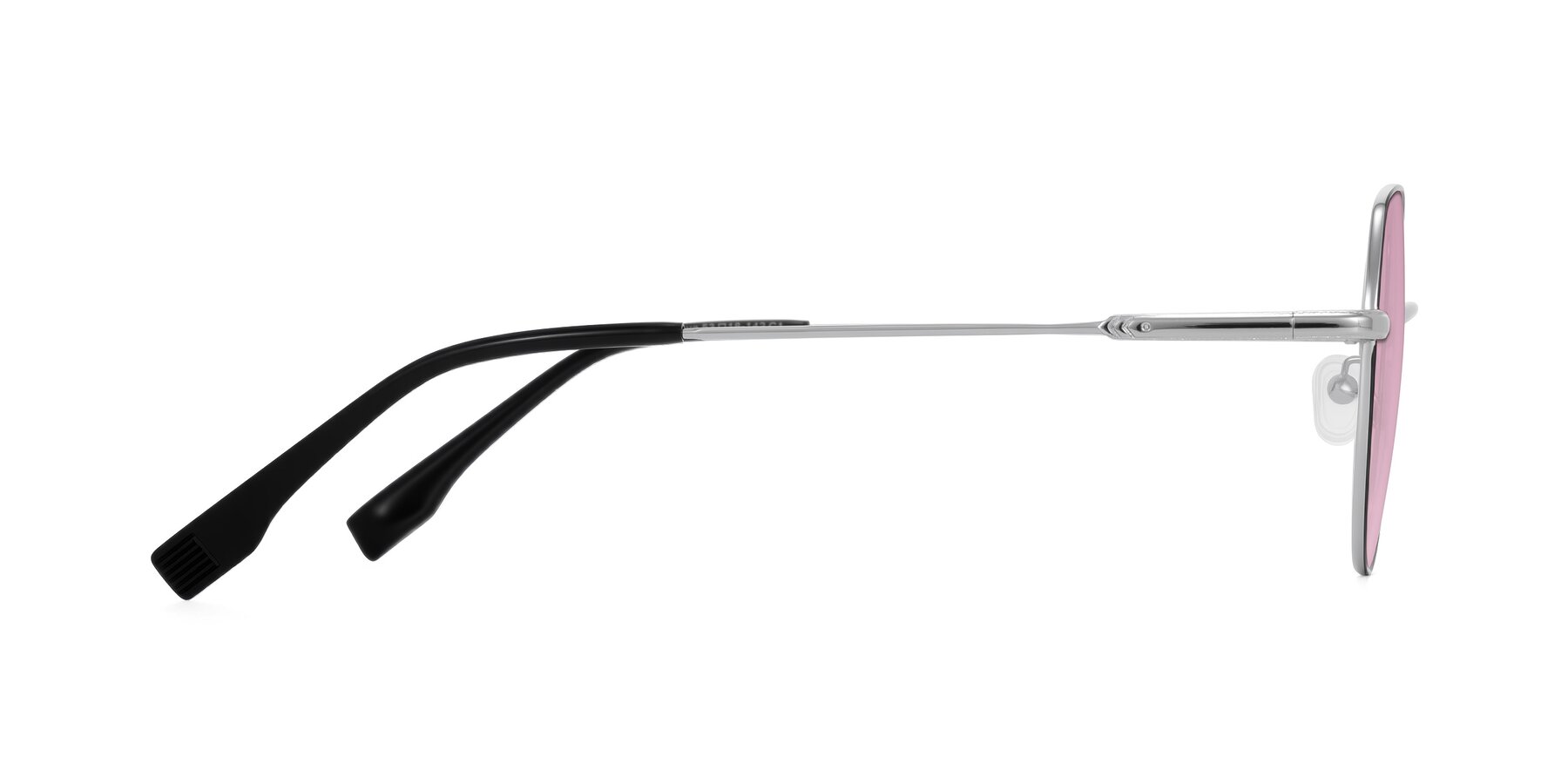 Side of Deva in Black/Silver with Light Wine Tinted Lenses