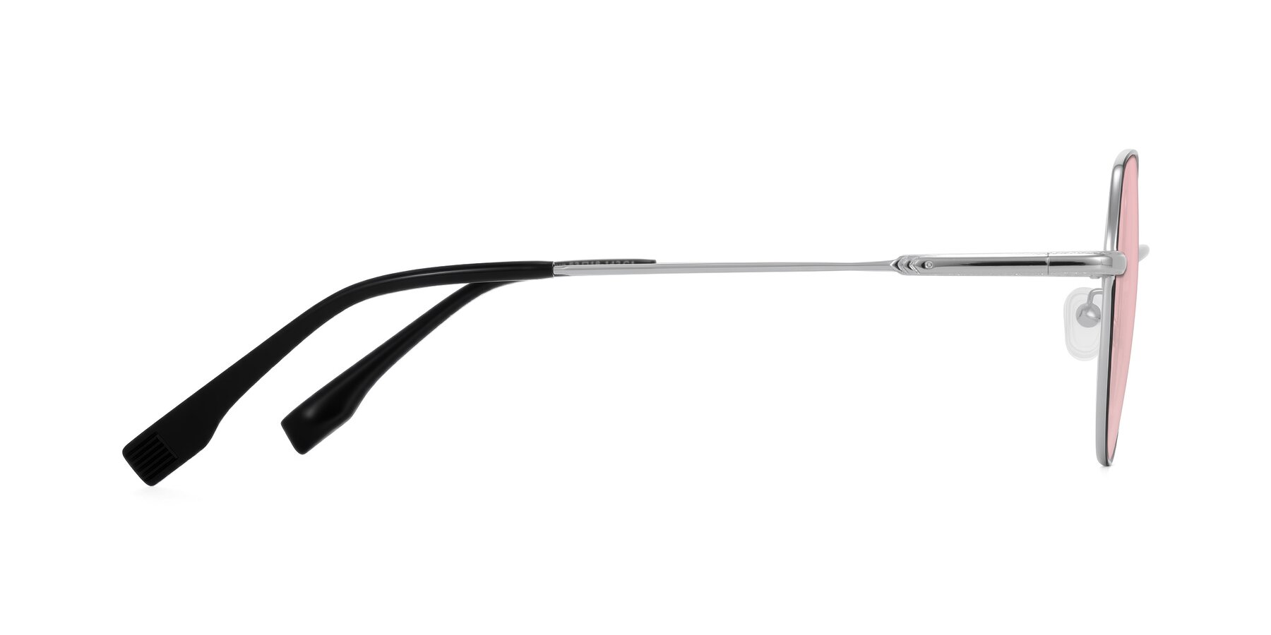 Side of Deva in Black/Silver with Light Garnet Tinted Lenses
