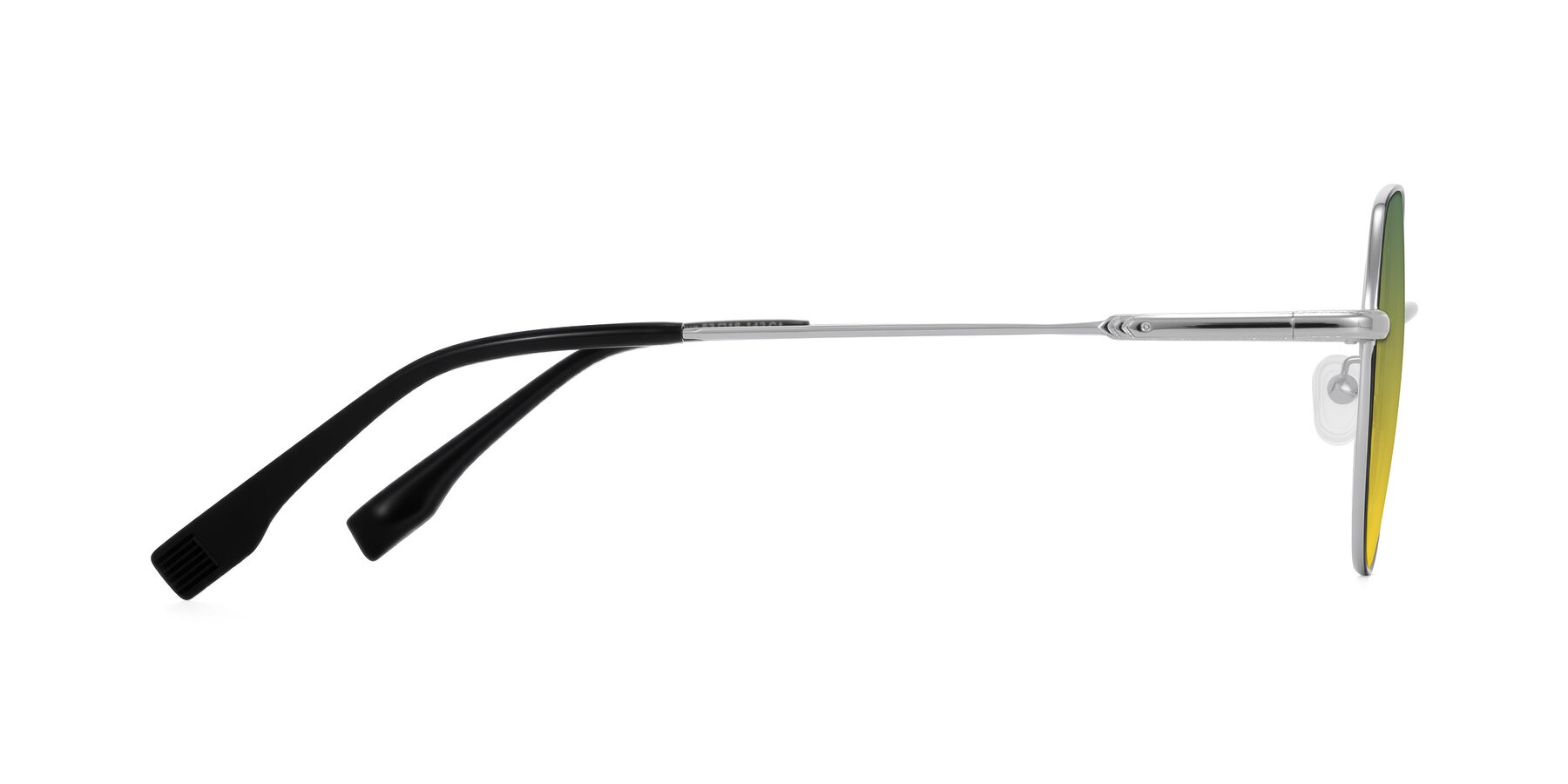 Side of Deva in Black/Silver with Green / Yellow Gradient Lenses
