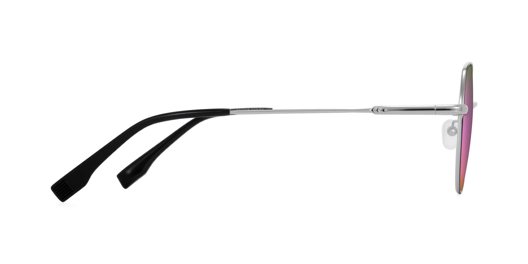 Side of Deva in Black/Silver with Pink Mirrored Lenses