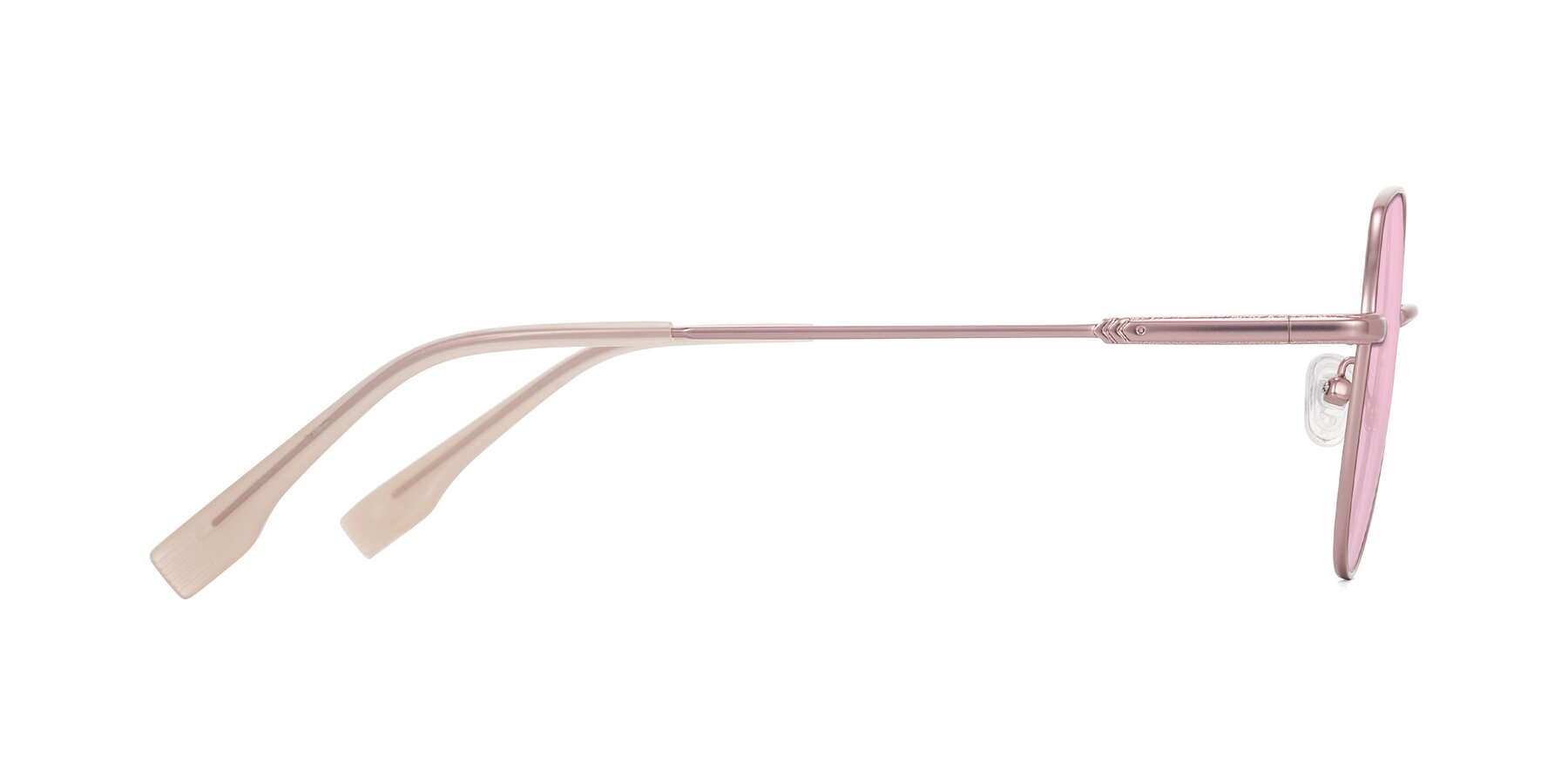 Side of Deva in Rose Gold with Light Pink Tinted Lenses