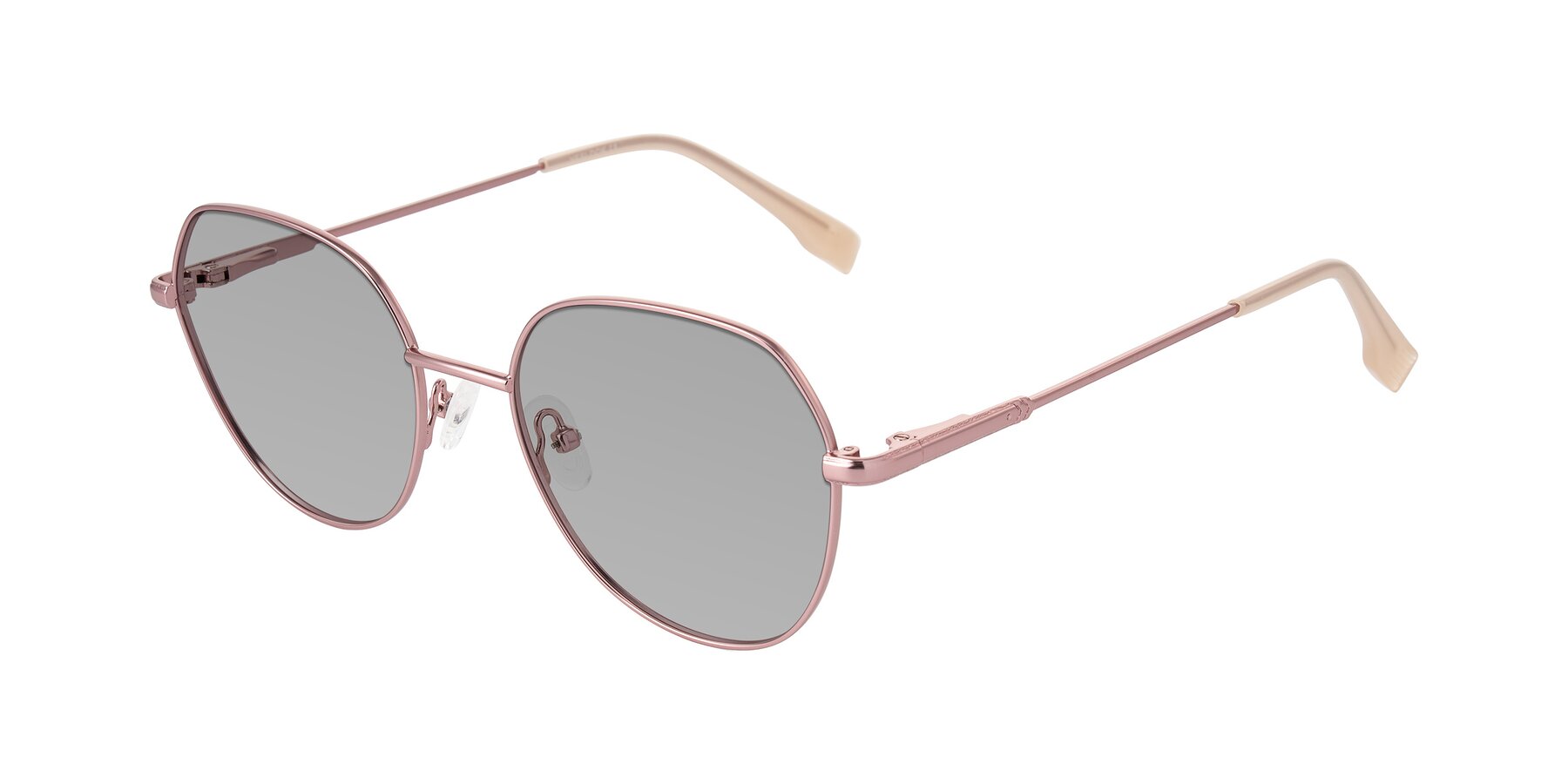 Angle of Deva in Rose Gold with Light Gray Tinted Lenses