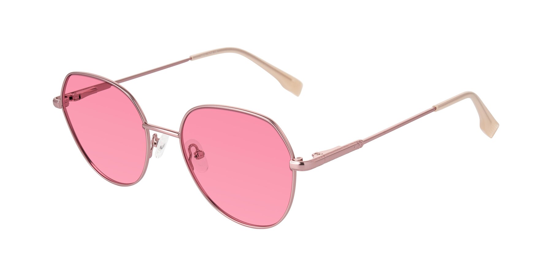 Angle of Deva in Rose Gold with Pink Tinted Lenses
