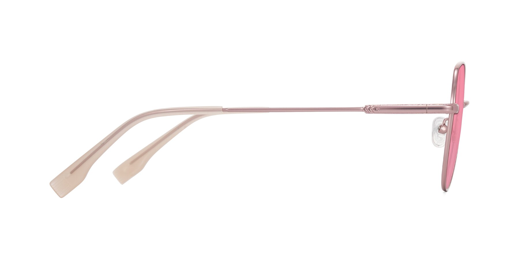 Side of Deva in Rose Gold with Pink Tinted Lenses