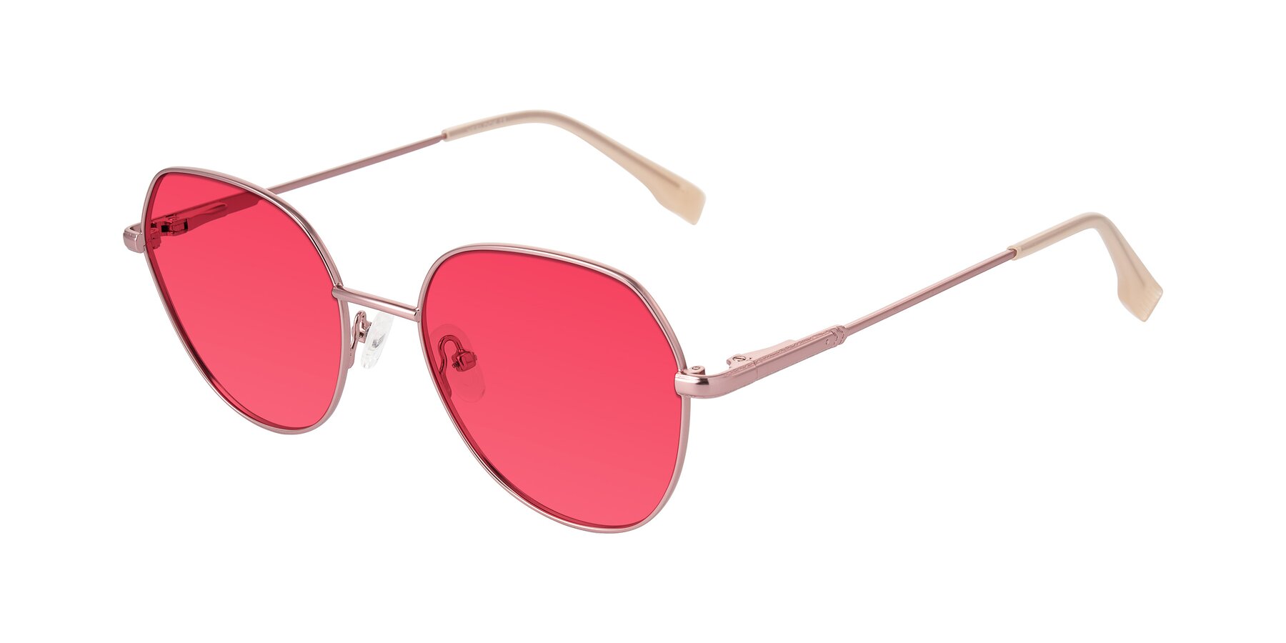 Angle of Deva in Rose Gold with Red Tinted Lenses