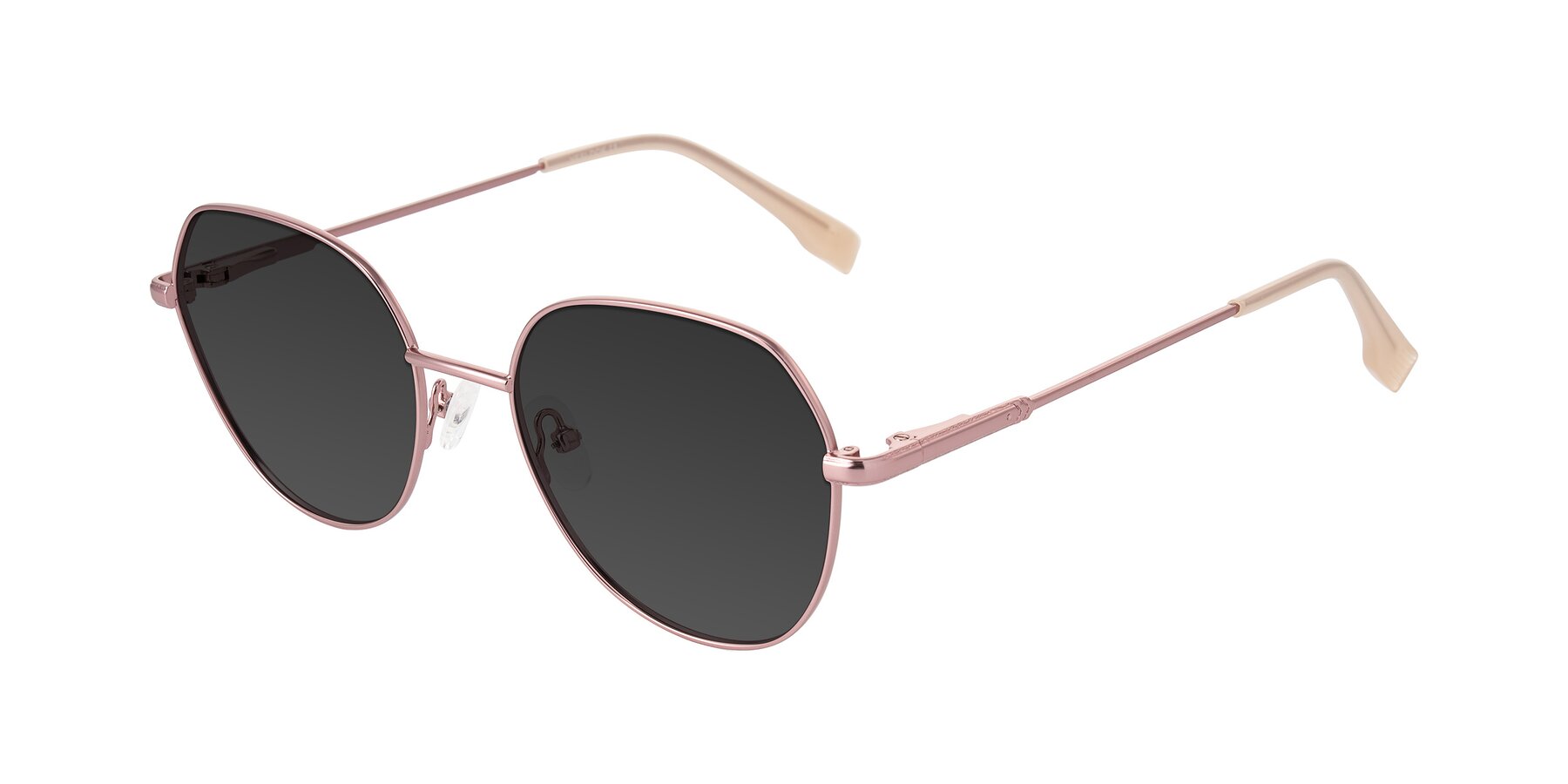 Angle of Deva in Rose Gold with Gray Tinted Lenses
