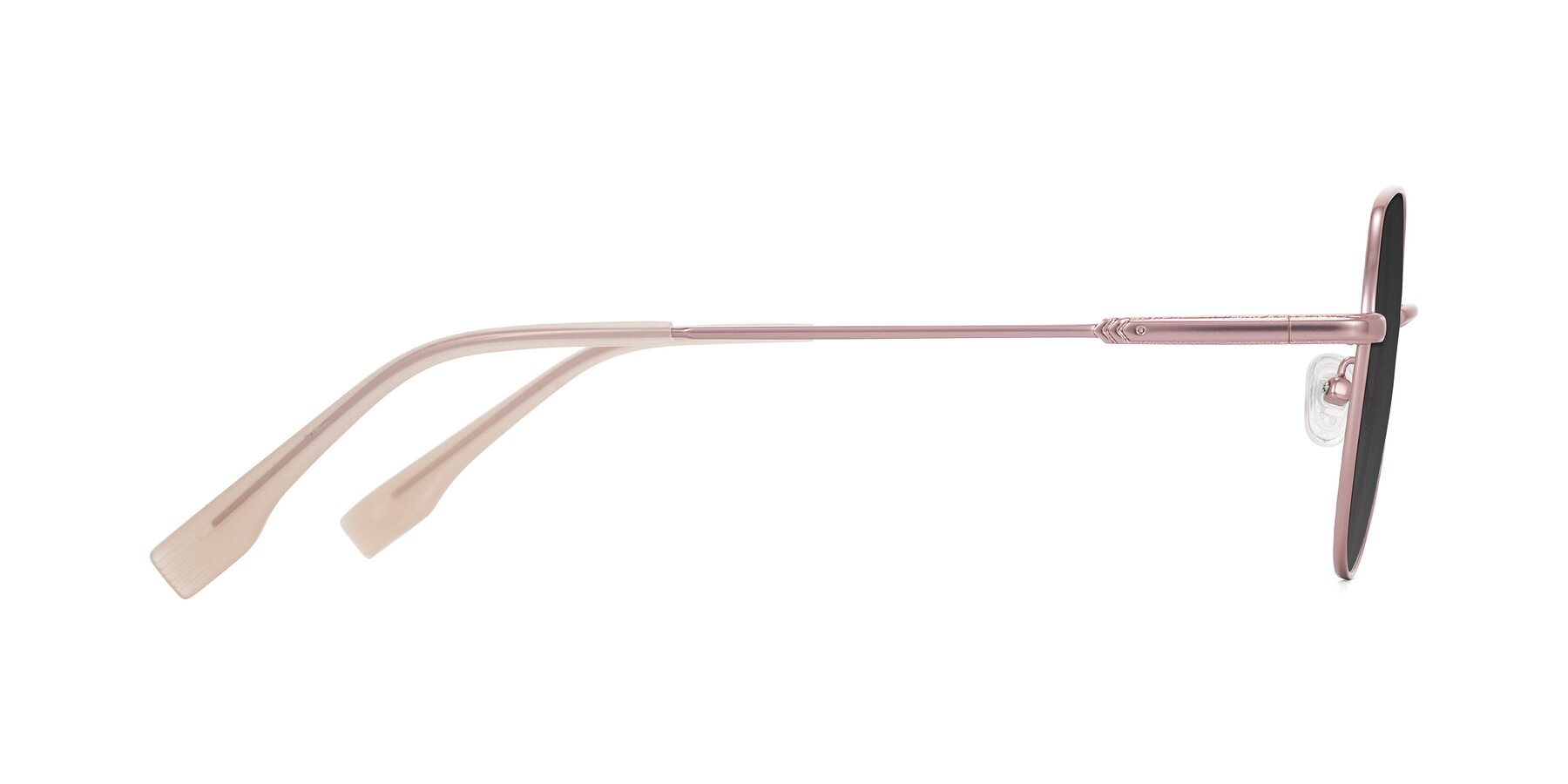 Side of Deva in Rose Gold with Gray Tinted Lenses