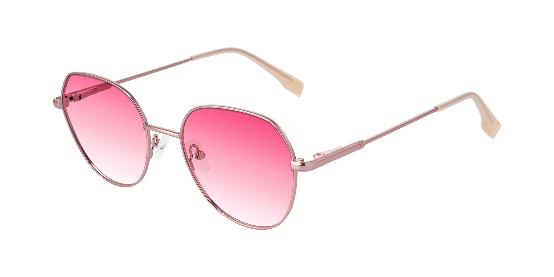 Angle of Deva in Rose Gold with Pink Gradient Lenses