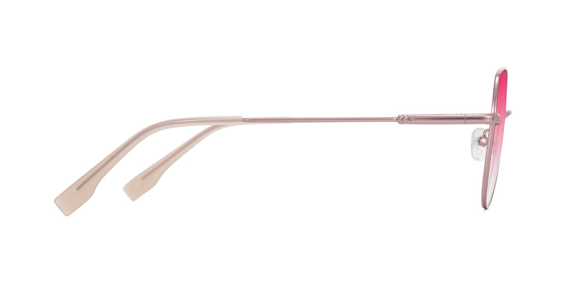 Side of Deva in Rose Gold with Pink Gradient Lenses