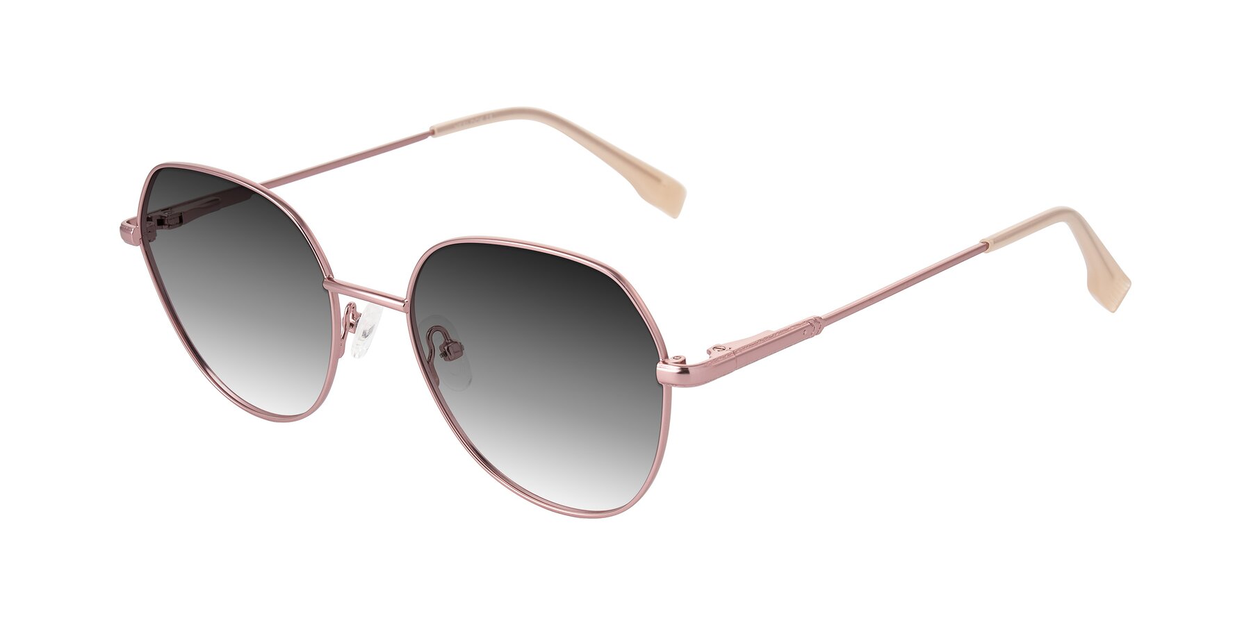 Angle of Deva in Rose Gold with Gray Gradient Lenses