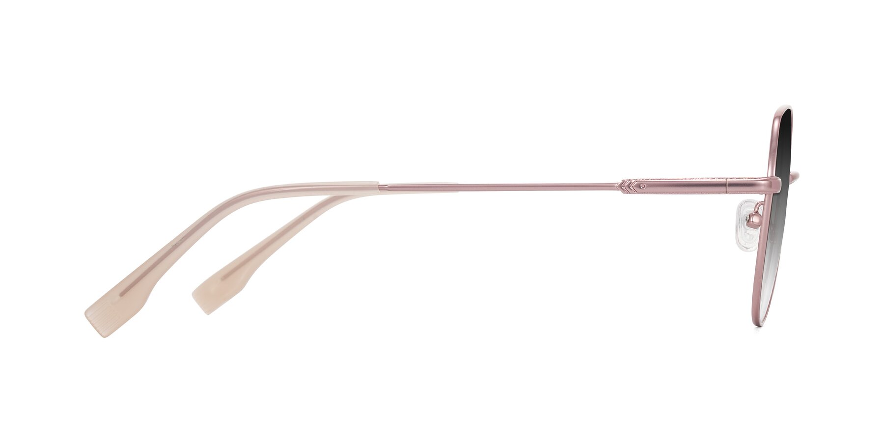 Side of Deva in Rose Gold with Gray Gradient Lenses