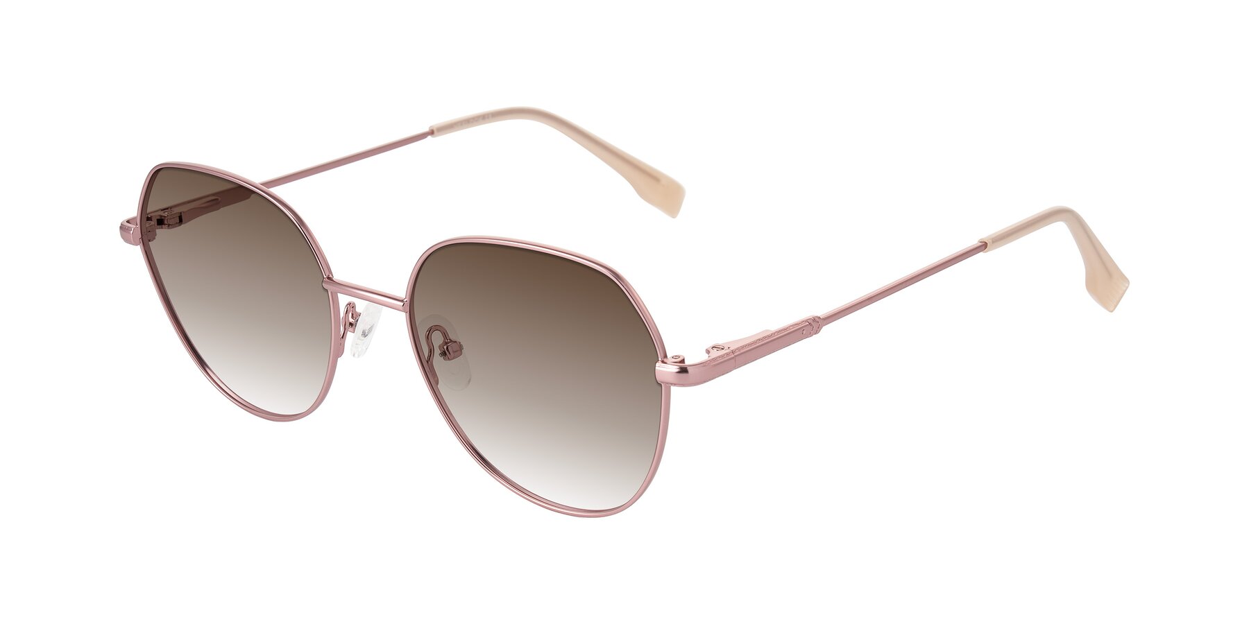 Angle of Deva in Rose Gold with Brown Gradient Lenses