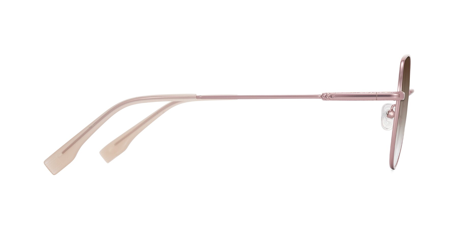 Side of Deva in Rose Gold with Brown Gradient Lenses