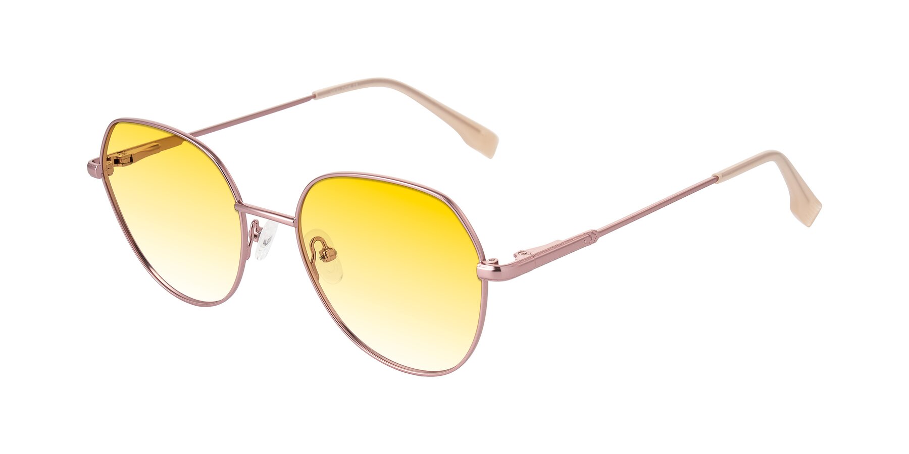 Angle of Deva in Rose Gold with Yellow Gradient Lenses