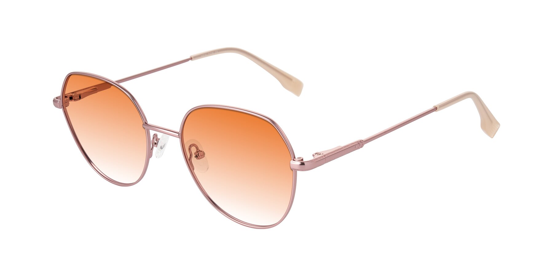 Angle of Deva in Rose Gold with Orange Gradient Lenses