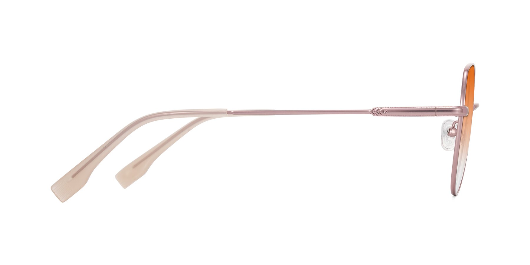 Side of Deva in Rose Gold with Orange Gradient Lenses
