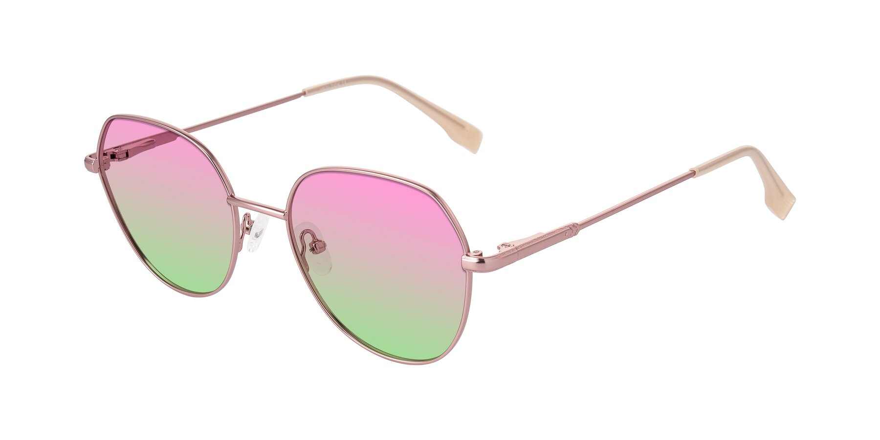Angle of Deva in Rose Gold with Pink / Green Gradient Lenses