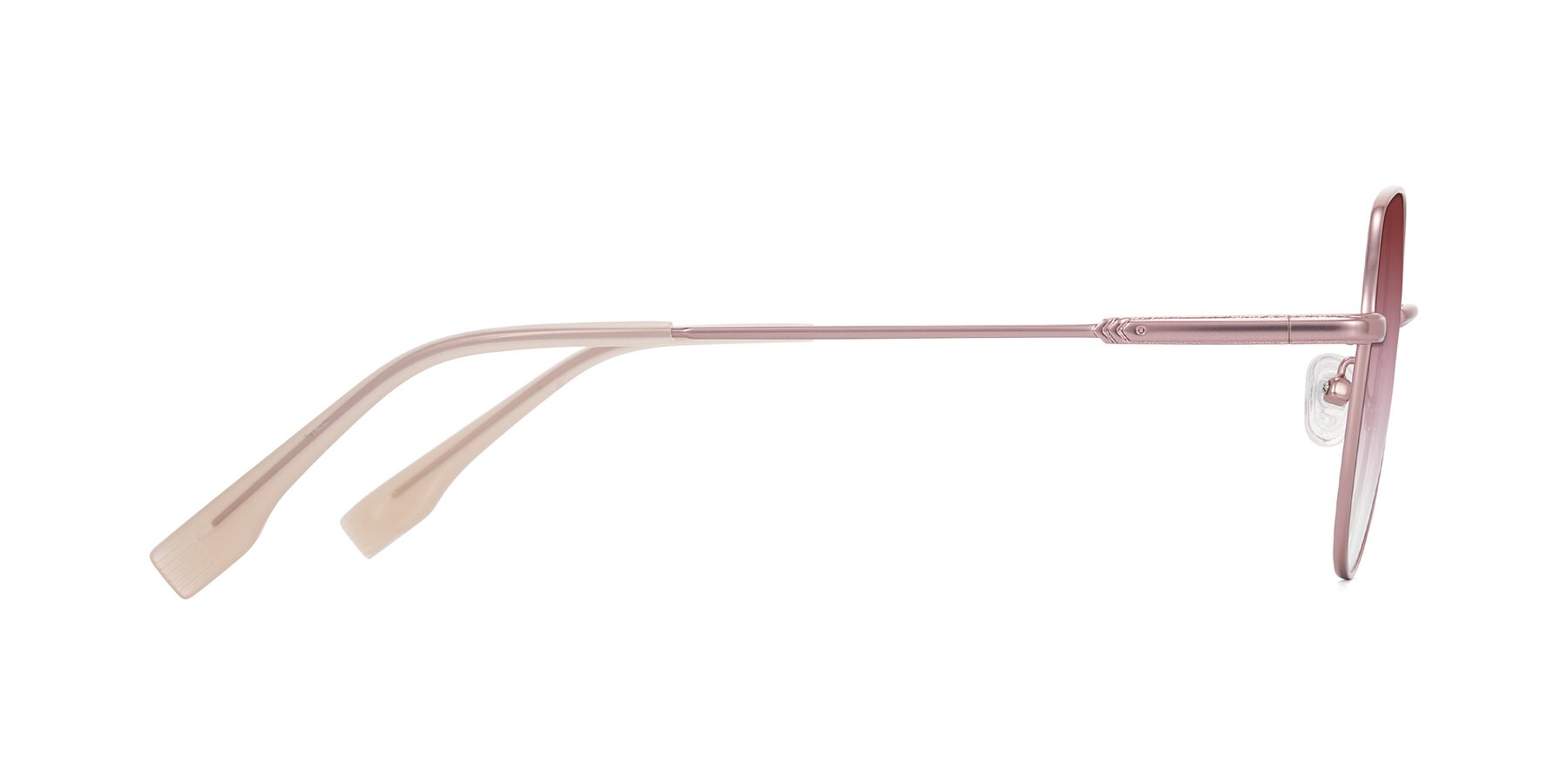 Side of Deva in Rose Gold with Garnet Gradient Lenses