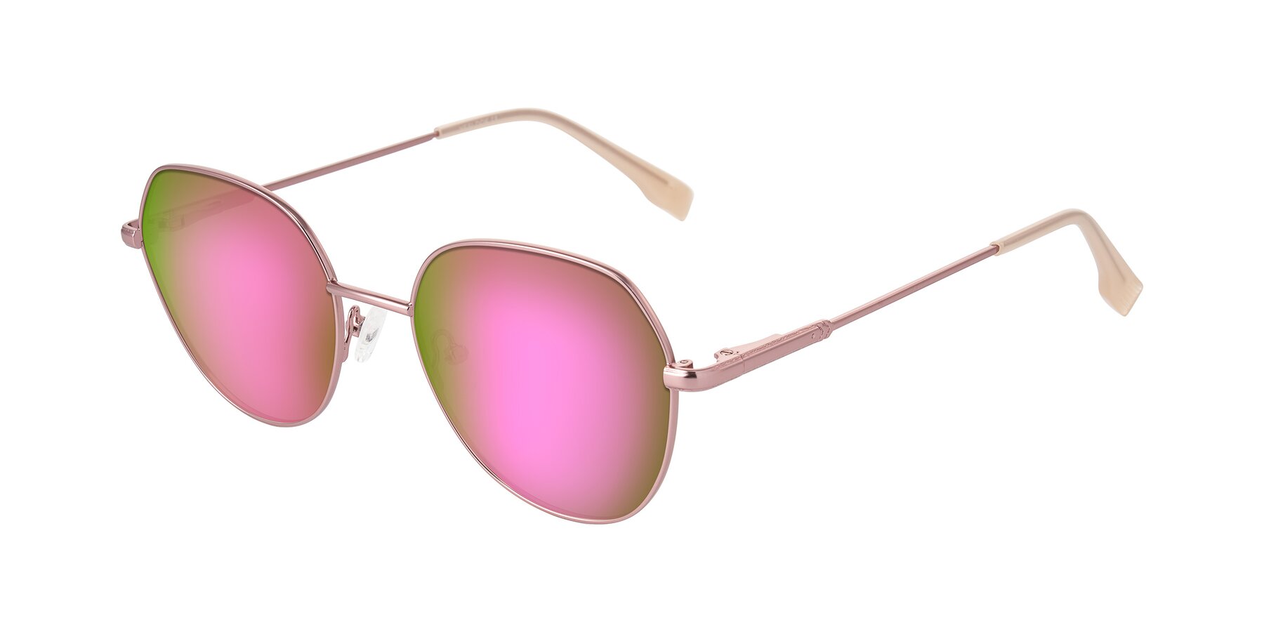 Angle of Deva in Rose Gold with Pink Mirrored Lenses