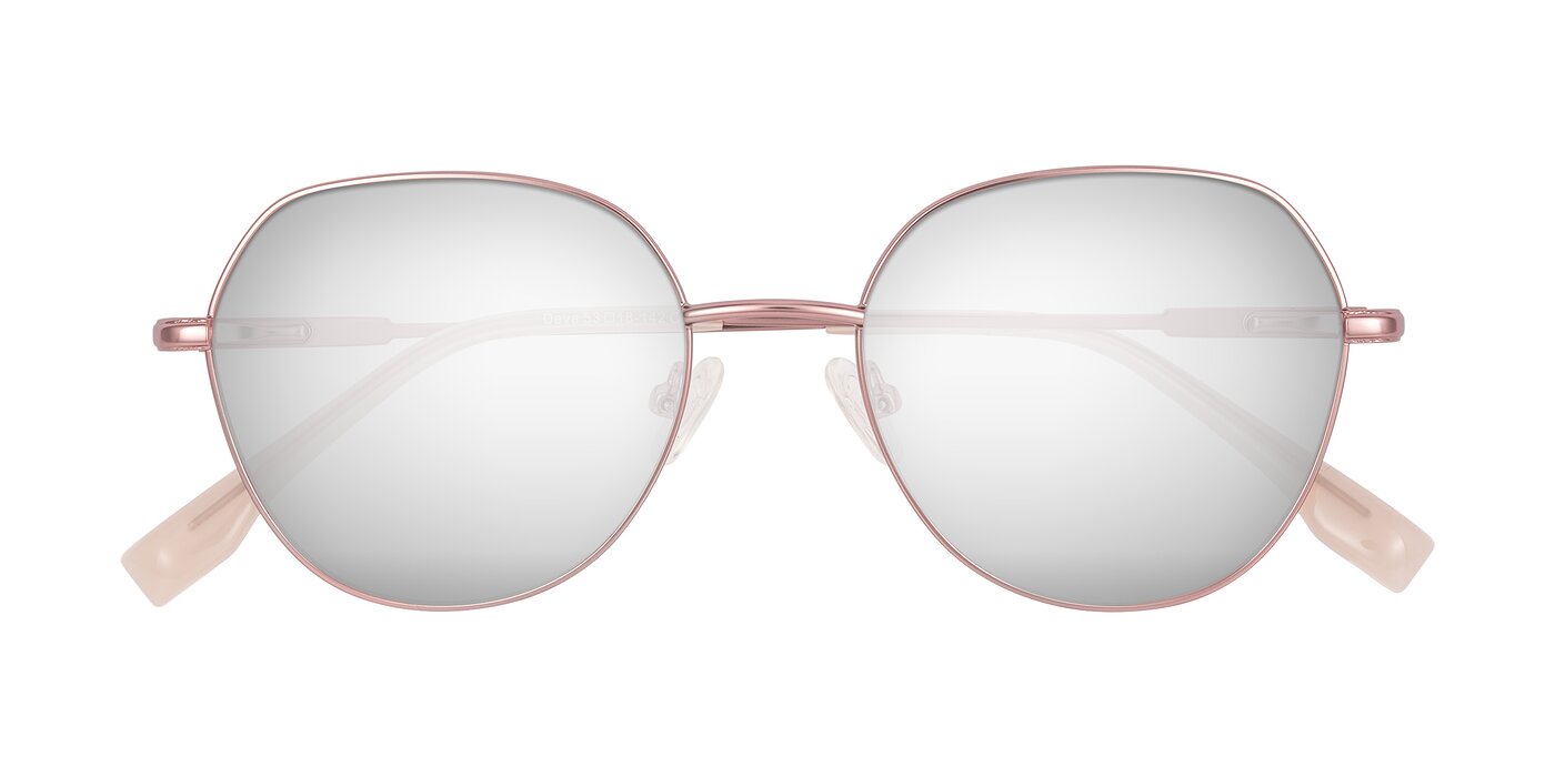 Deva - Rose Gold Flash Mirrored Sunglasses