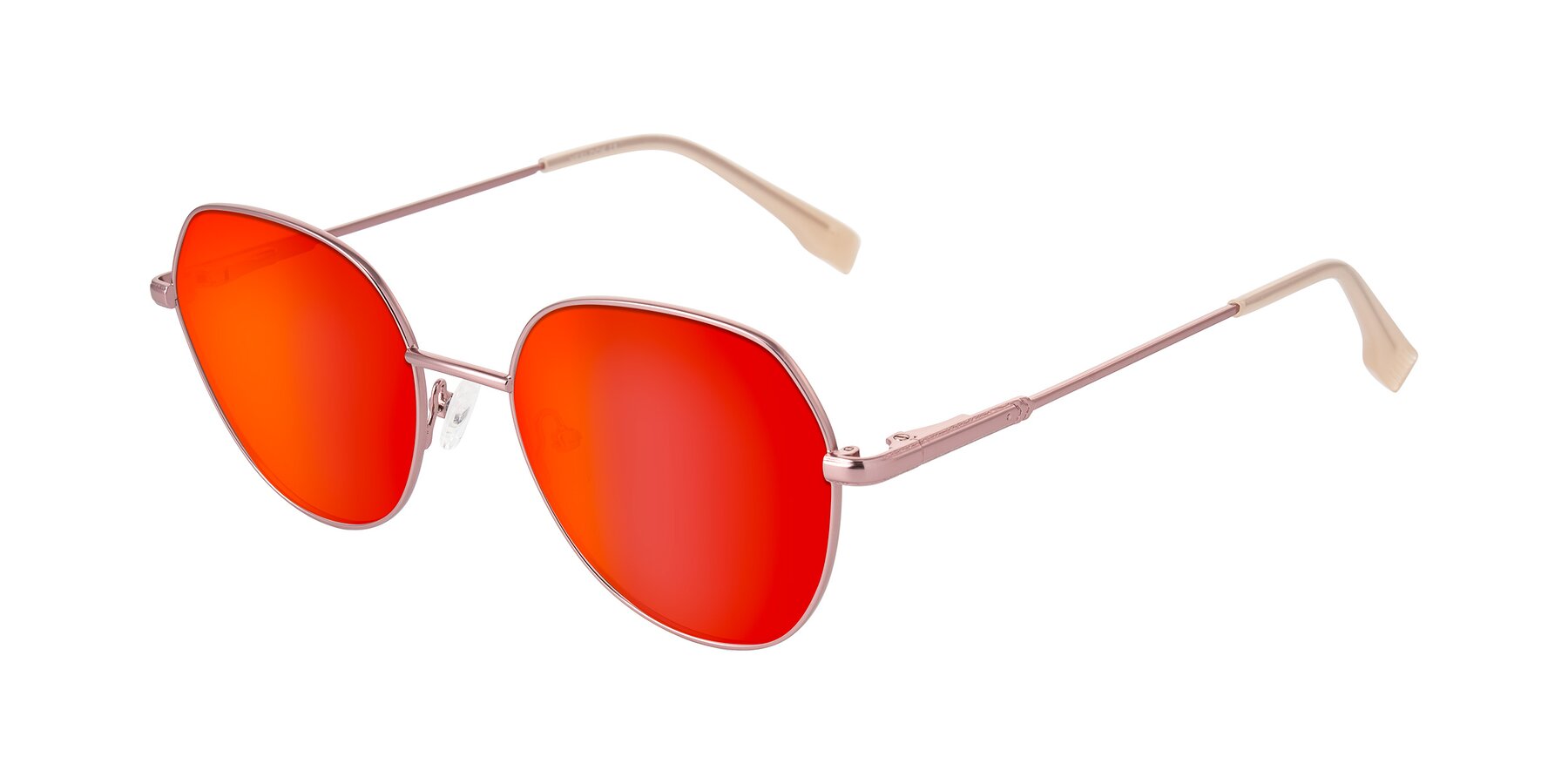 Angle of Deva in Rose Gold with Red Gold Mirrored Lenses