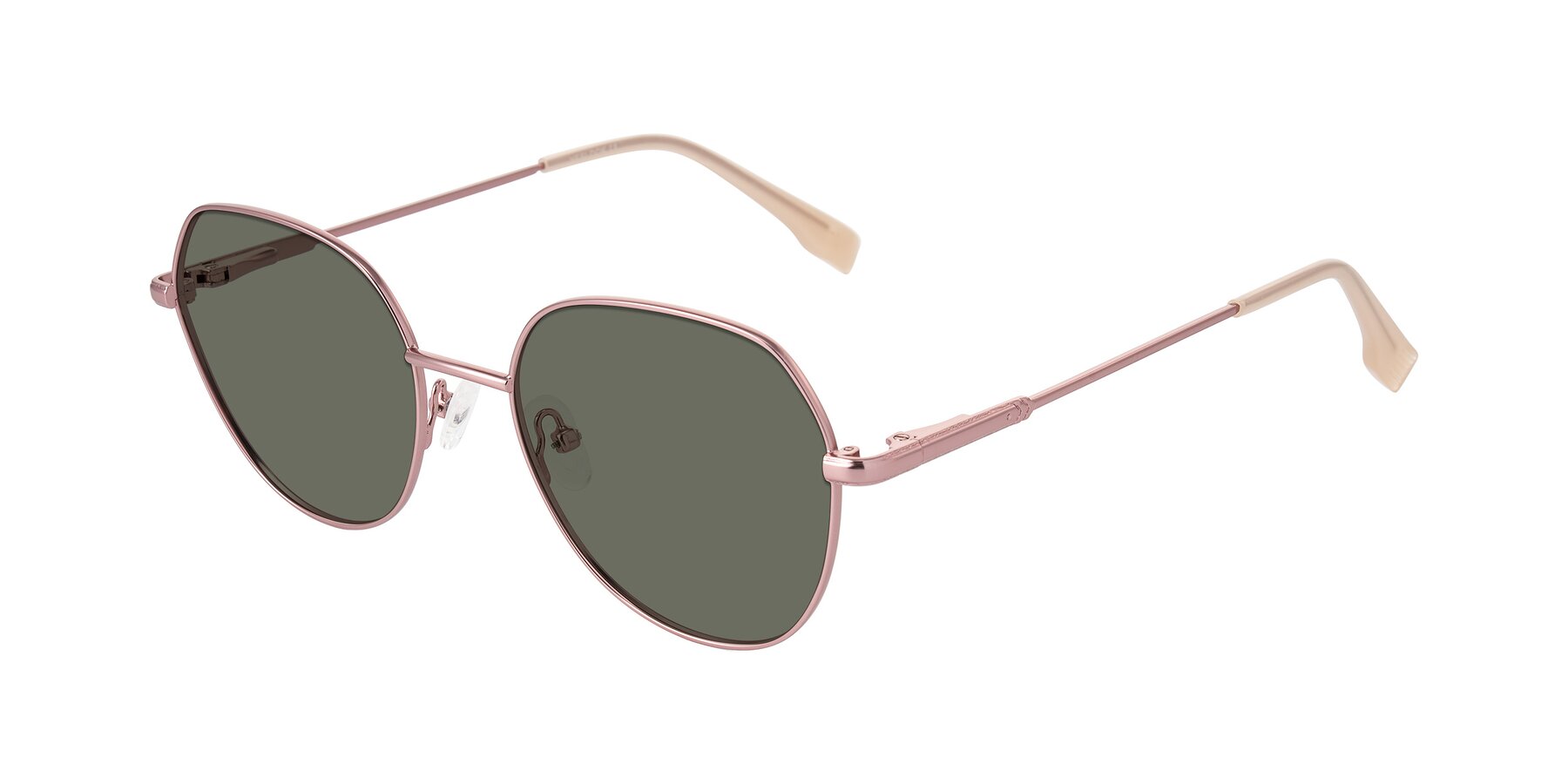 Angle of Deva in Rose Gold with Gray Polarized Lenses
