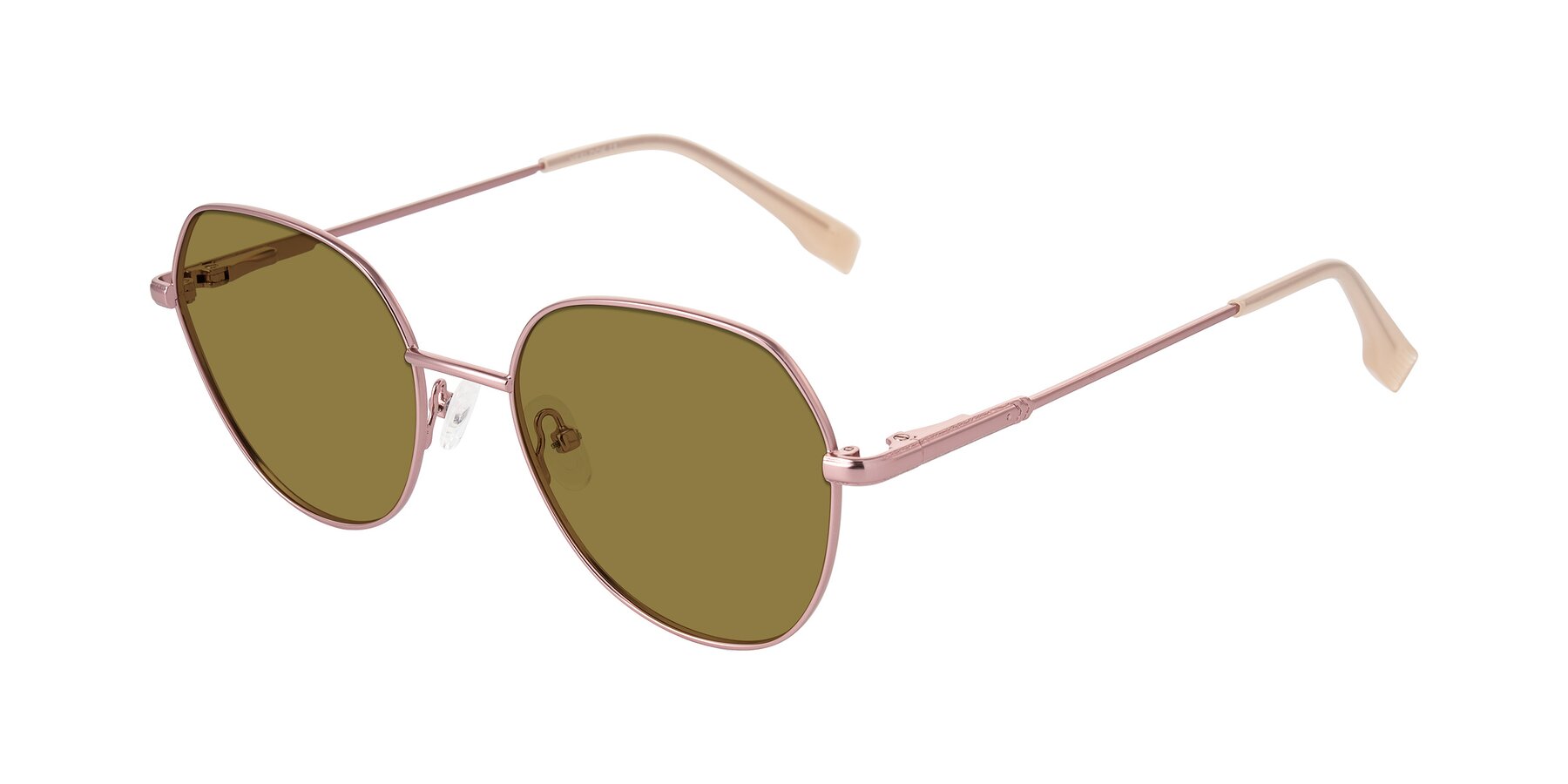 Angle of Deva in Rose Gold with Brown Polarized Lenses