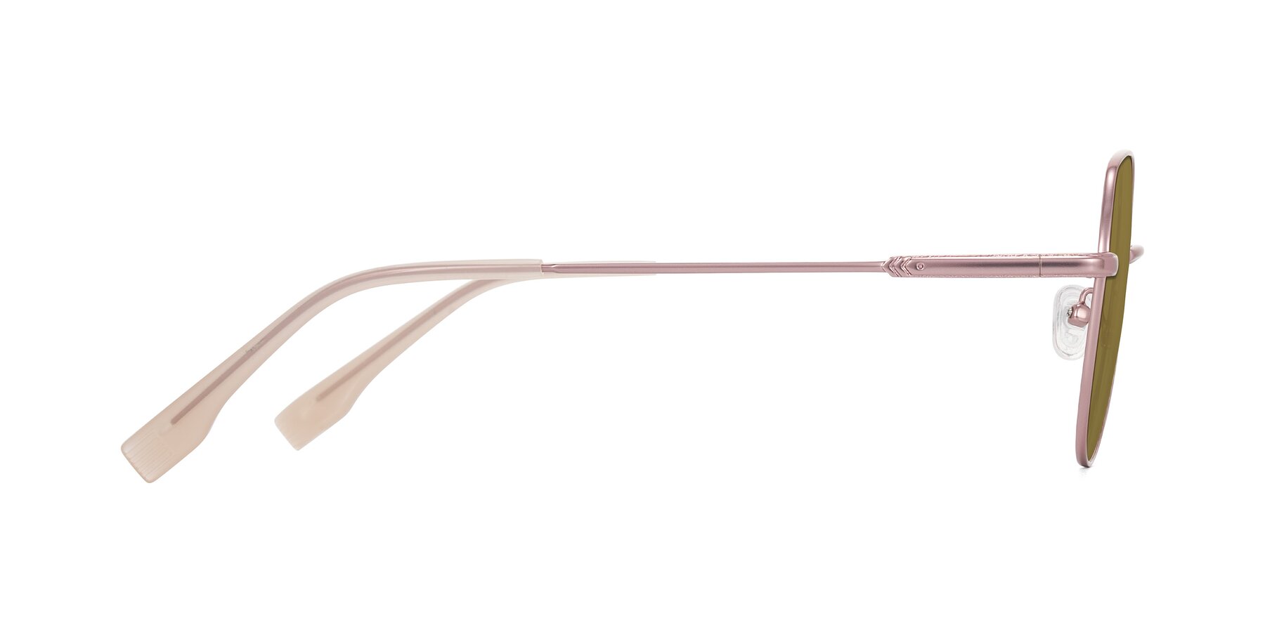 Side of Deva in Rose Gold with Brown Polarized Lenses