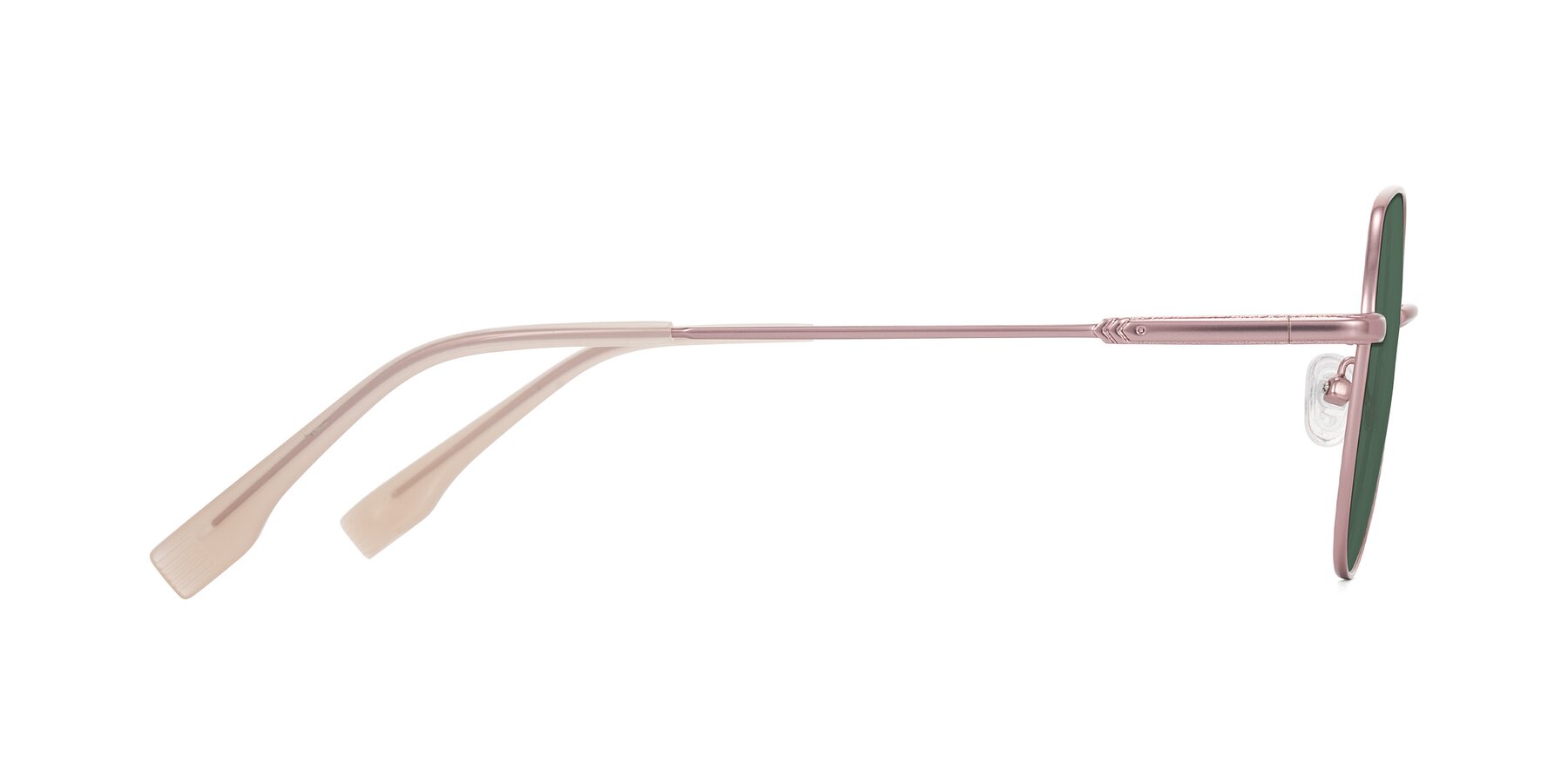 Side of Deva in Rose Gold with Green Polarized Lenses