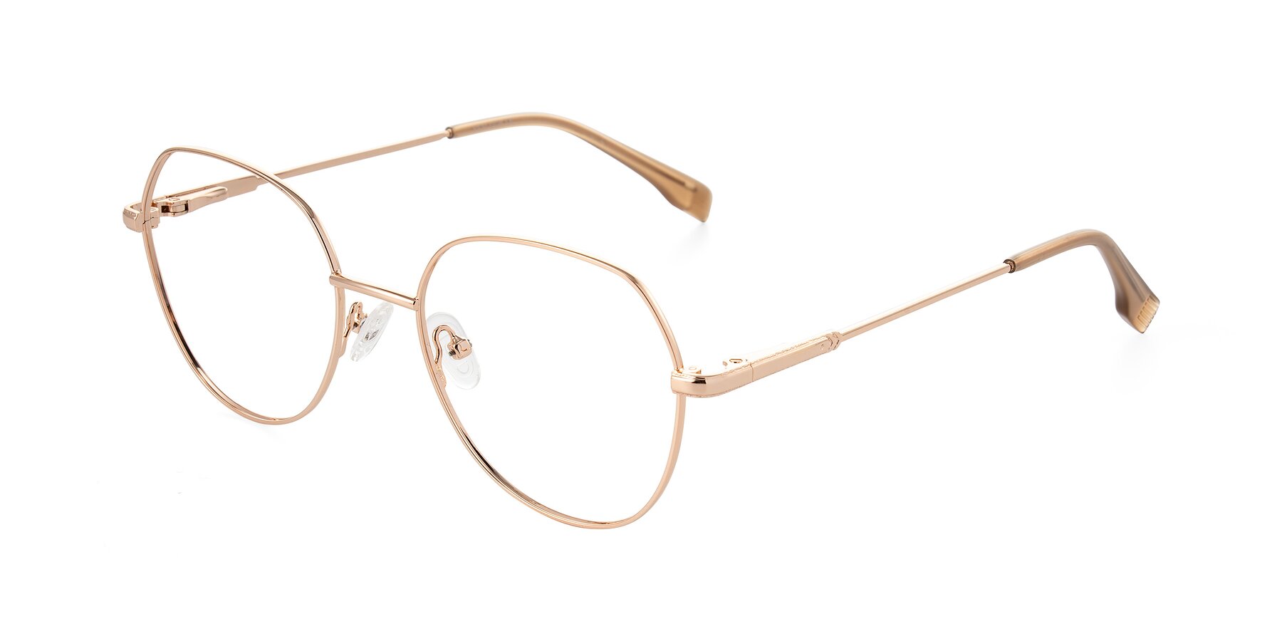 Angle of Deva in Gold with Clear Eyeglass Lenses