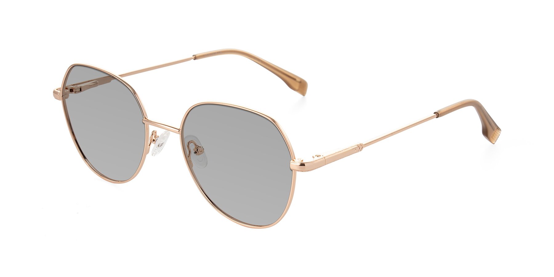 Angle of Deva in Gold with Light Gray Tinted Lenses