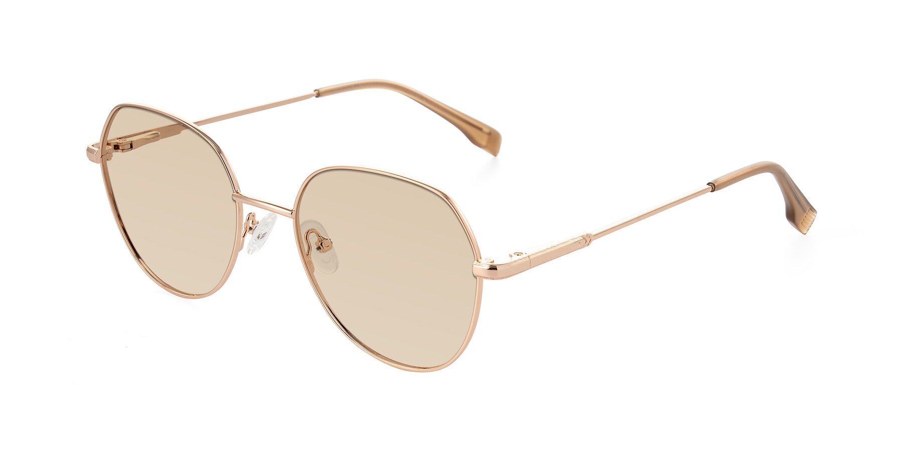 Angle of Deva in Gold with Light Brown Tinted Lenses