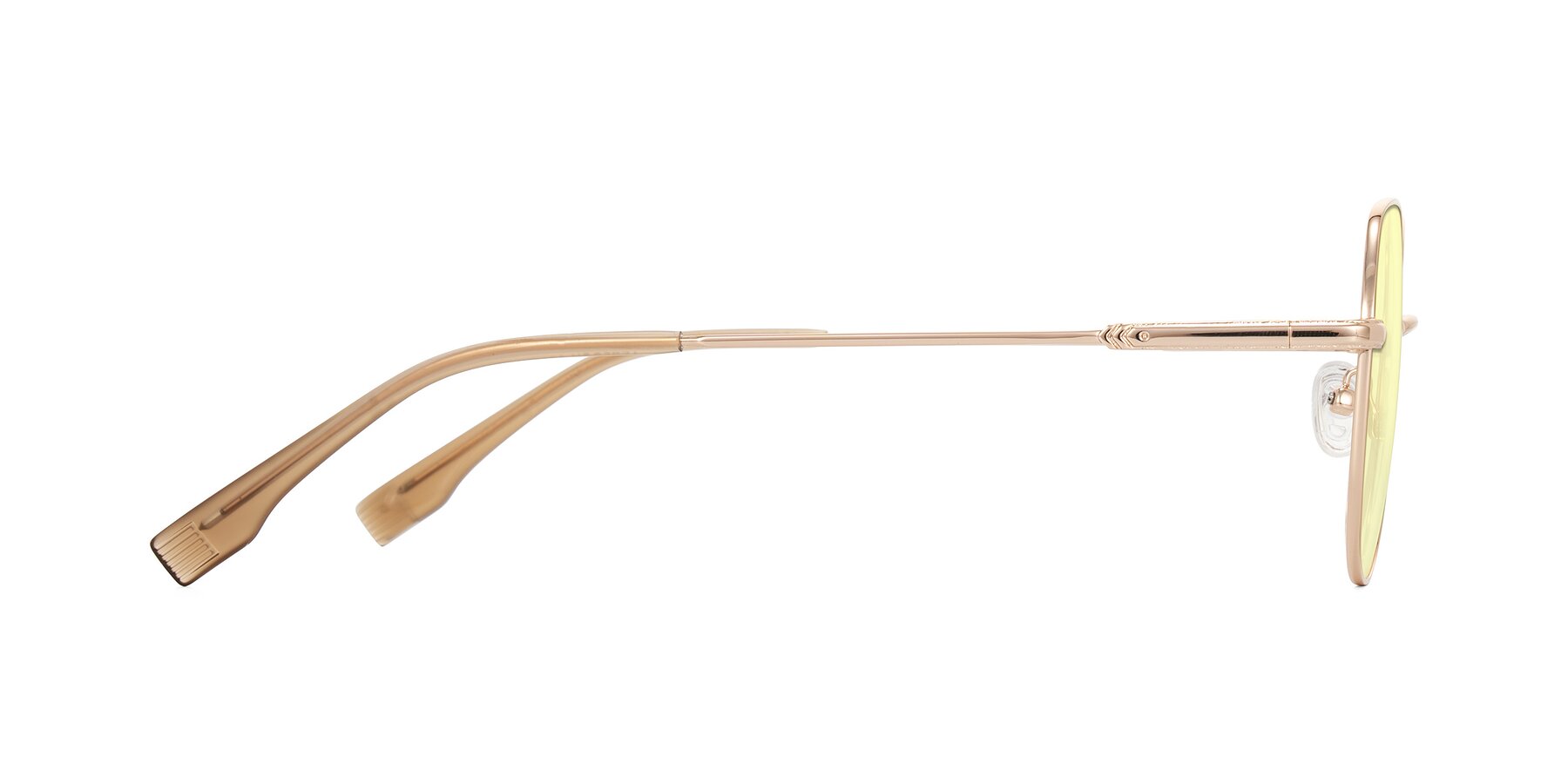 Side of Deva in Gold with Light Yellow Tinted Lenses