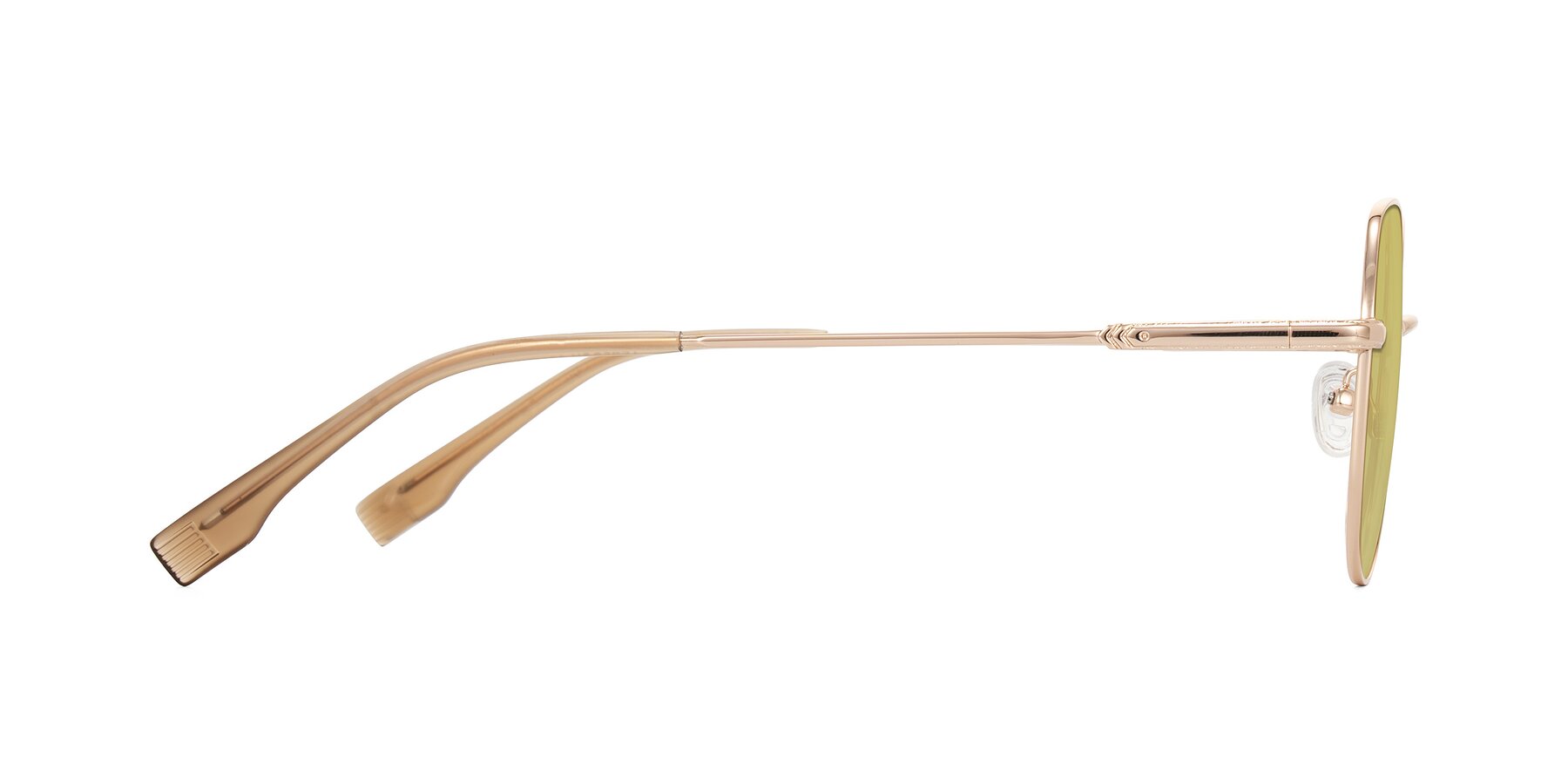 Side of Deva in Gold with Medium Champagne Tinted Lenses