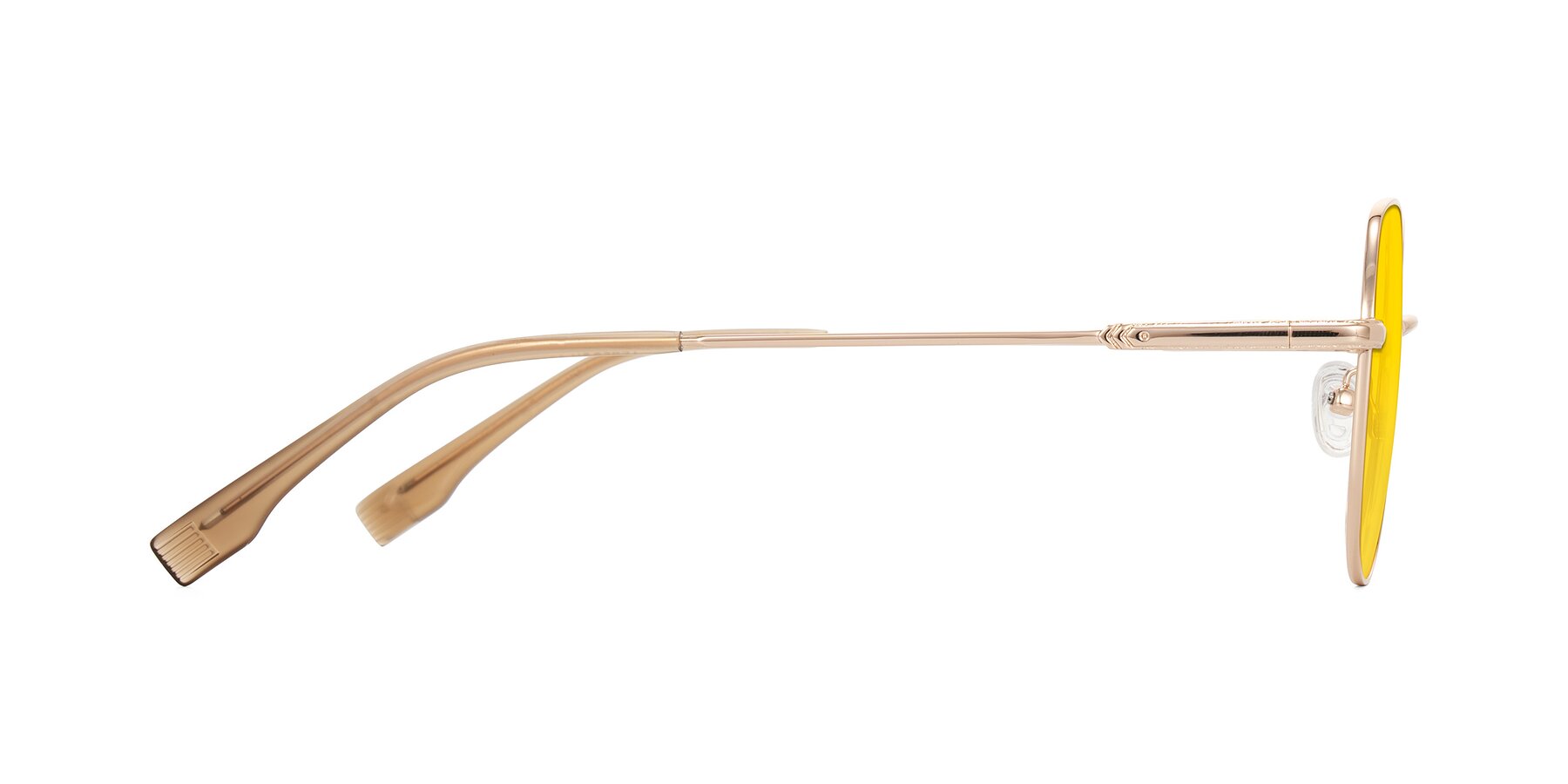 Side of Deva in Gold with Yellow Tinted Lenses