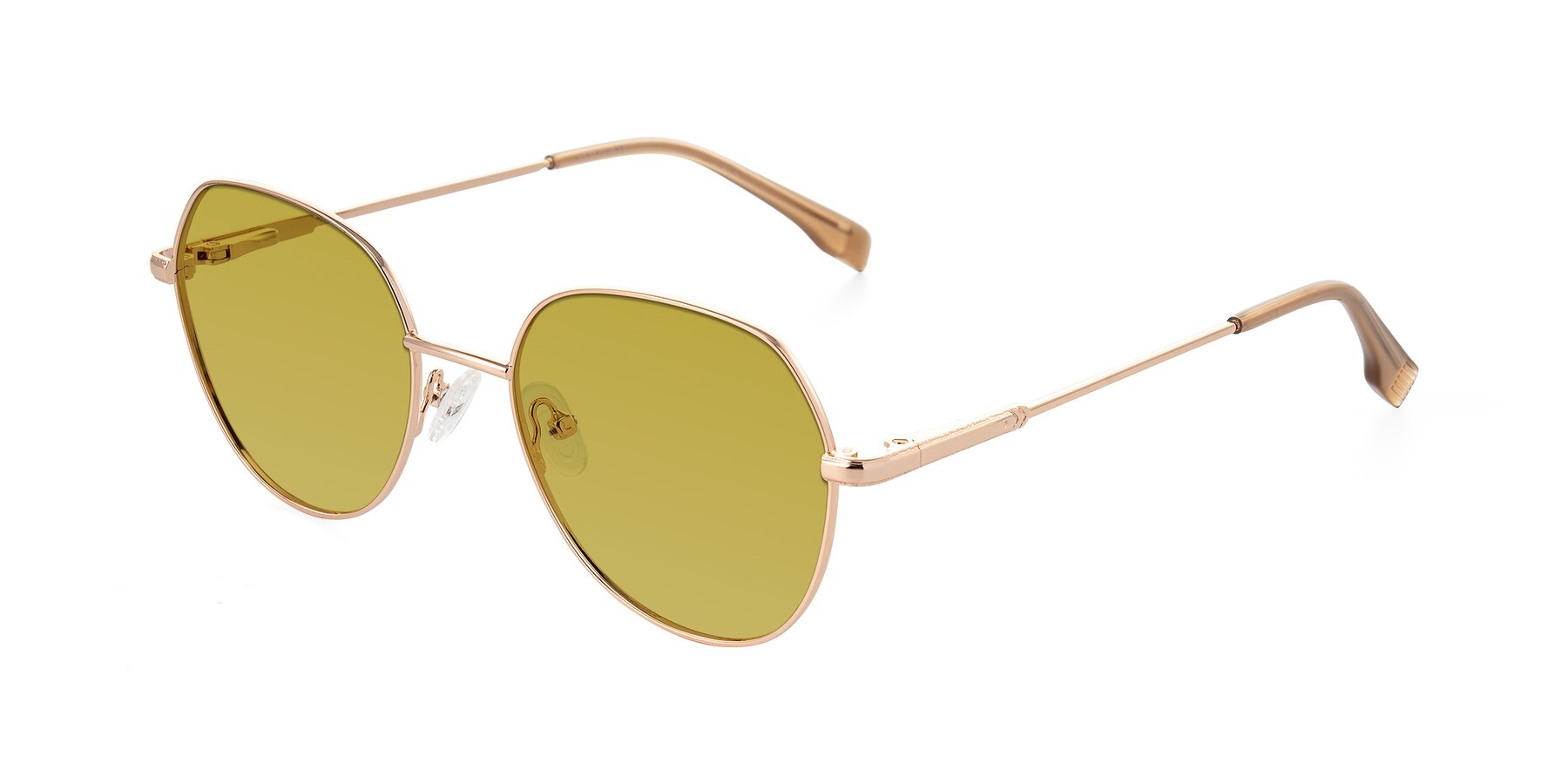 Angle of Deva in Gold with Champagne Tinted Lenses