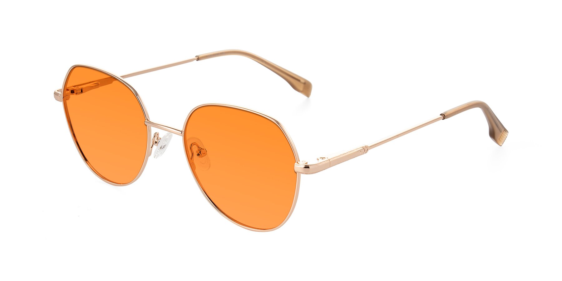 Angle of Deva in Gold with Orange Tinted Lenses