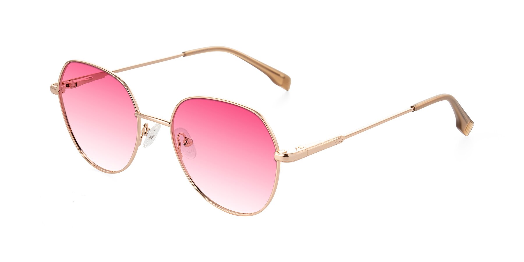 Angle of Deva in Gold with Pink Gradient Lenses