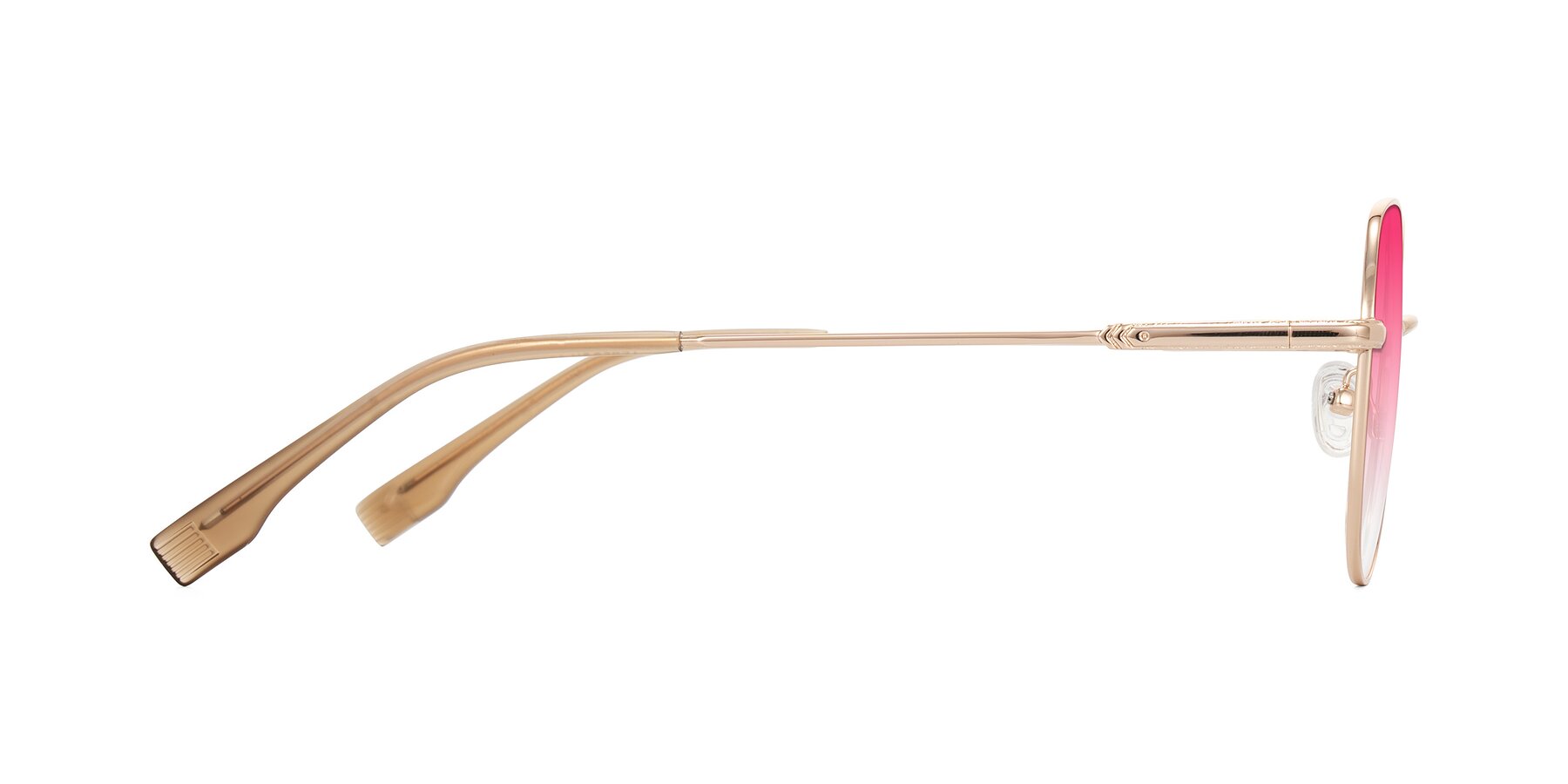 Side of Deva in Gold with Pink Gradient Lenses