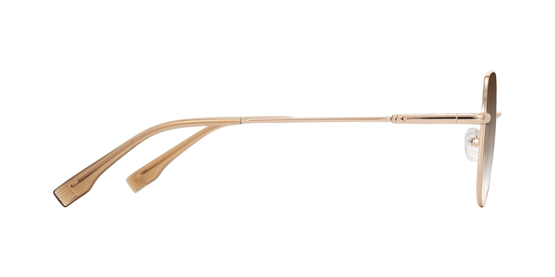 Side of Deva in Gold with Brown Gradient Lenses