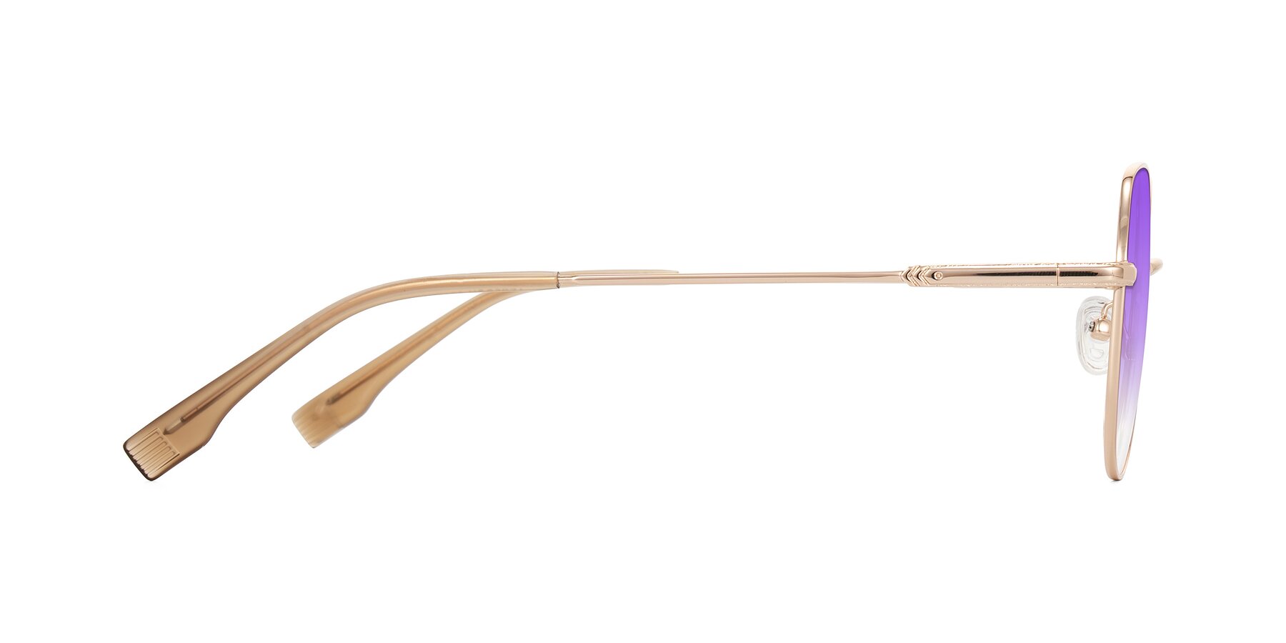 Side of Deva in Gold with Purple Gradient Lenses