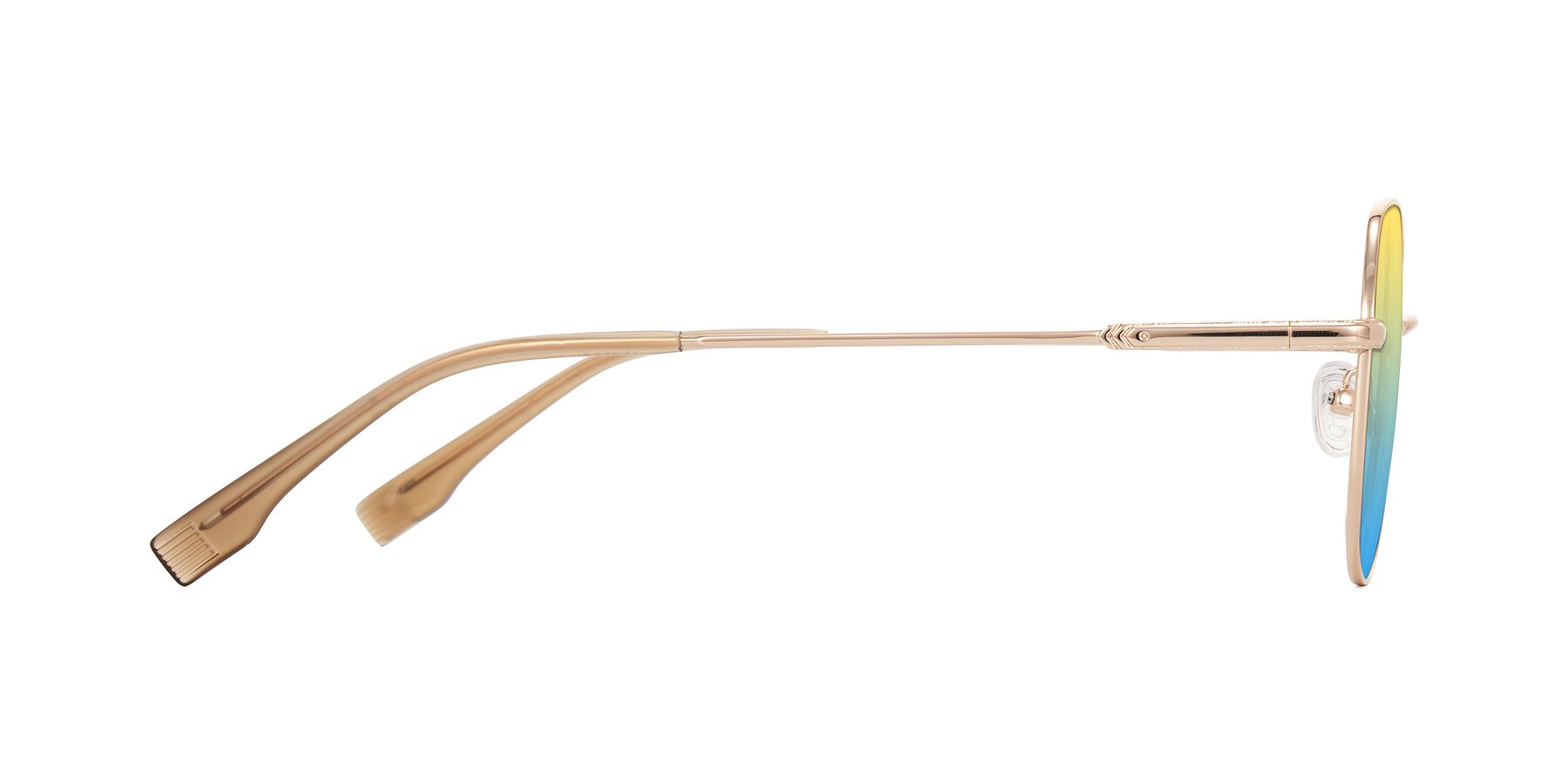 Side of Deva in Gold with Yellow / Blue Gradient Lenses
