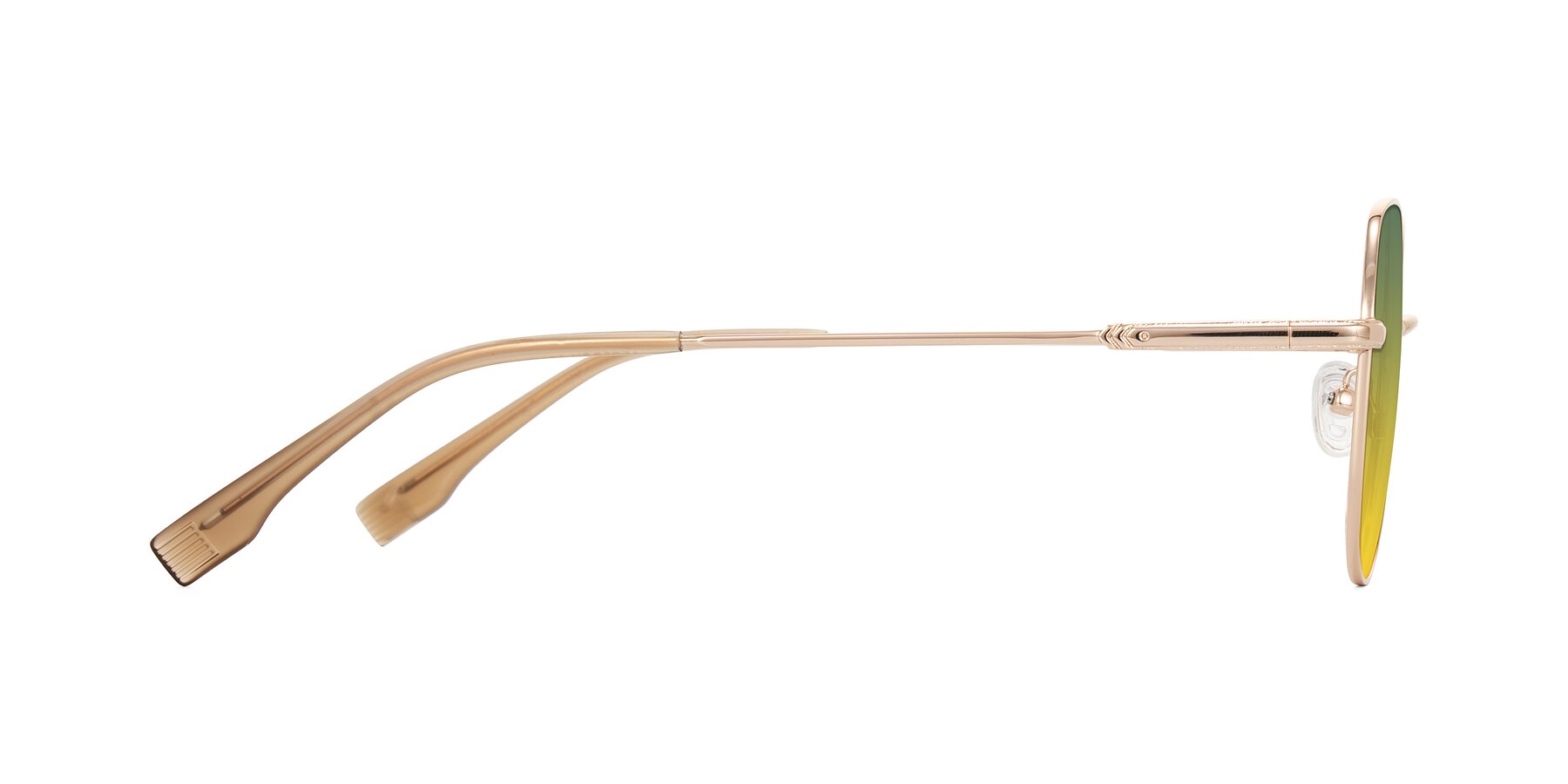 Side of Deva in Gold with Green / Yellow Gradient Lenses