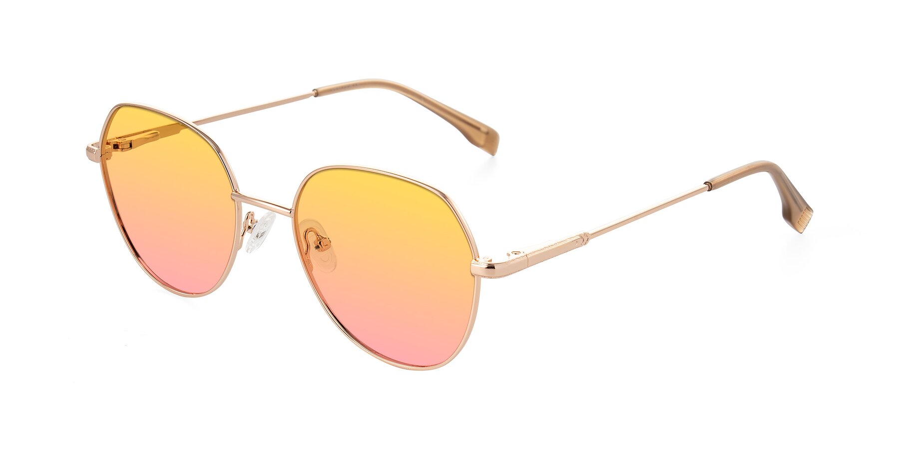 Angle of Deva in Gold with Yellow / Pink Gradient Lenses