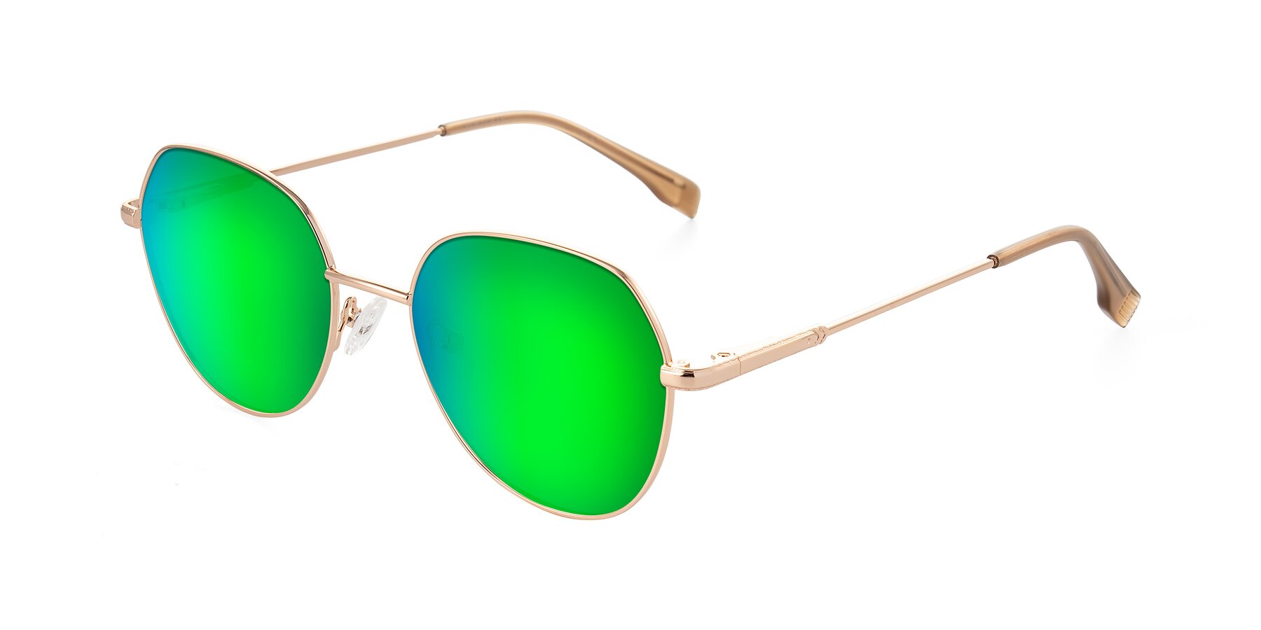 Angle of Deva in Gold with Green Mirrored Lenses