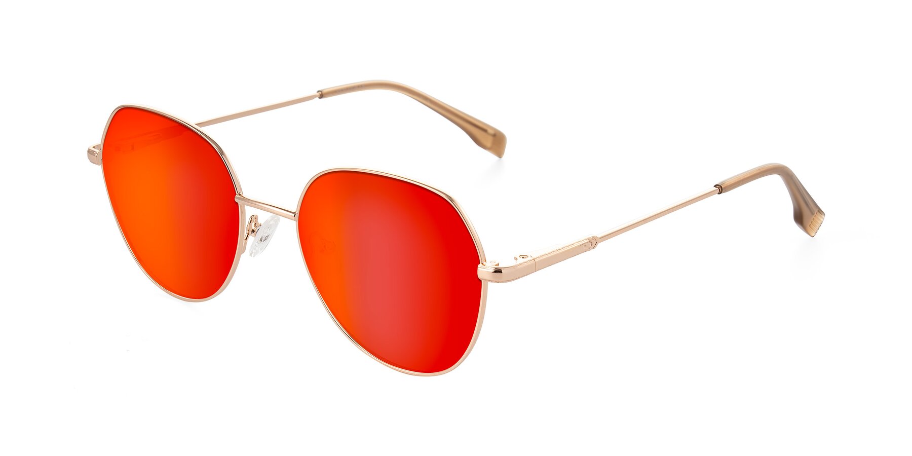 Angle of Deva in Gold with Red Gold Mirrored Lenses