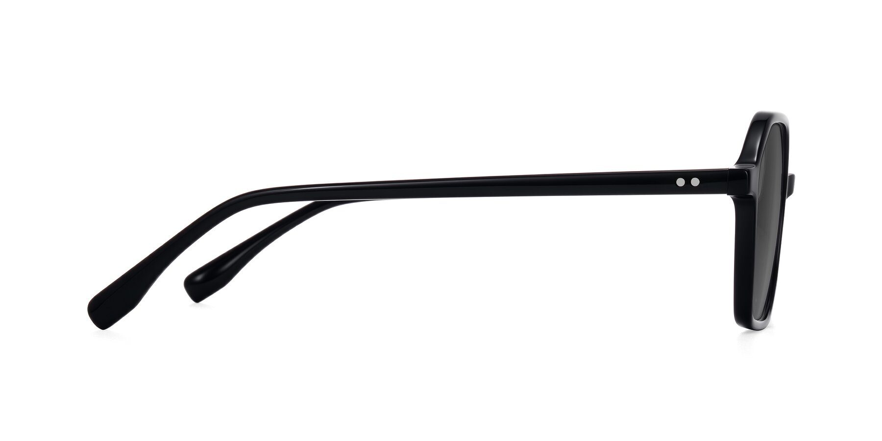 Side of Hortale in Black with Medium Gray Tinted Lenses