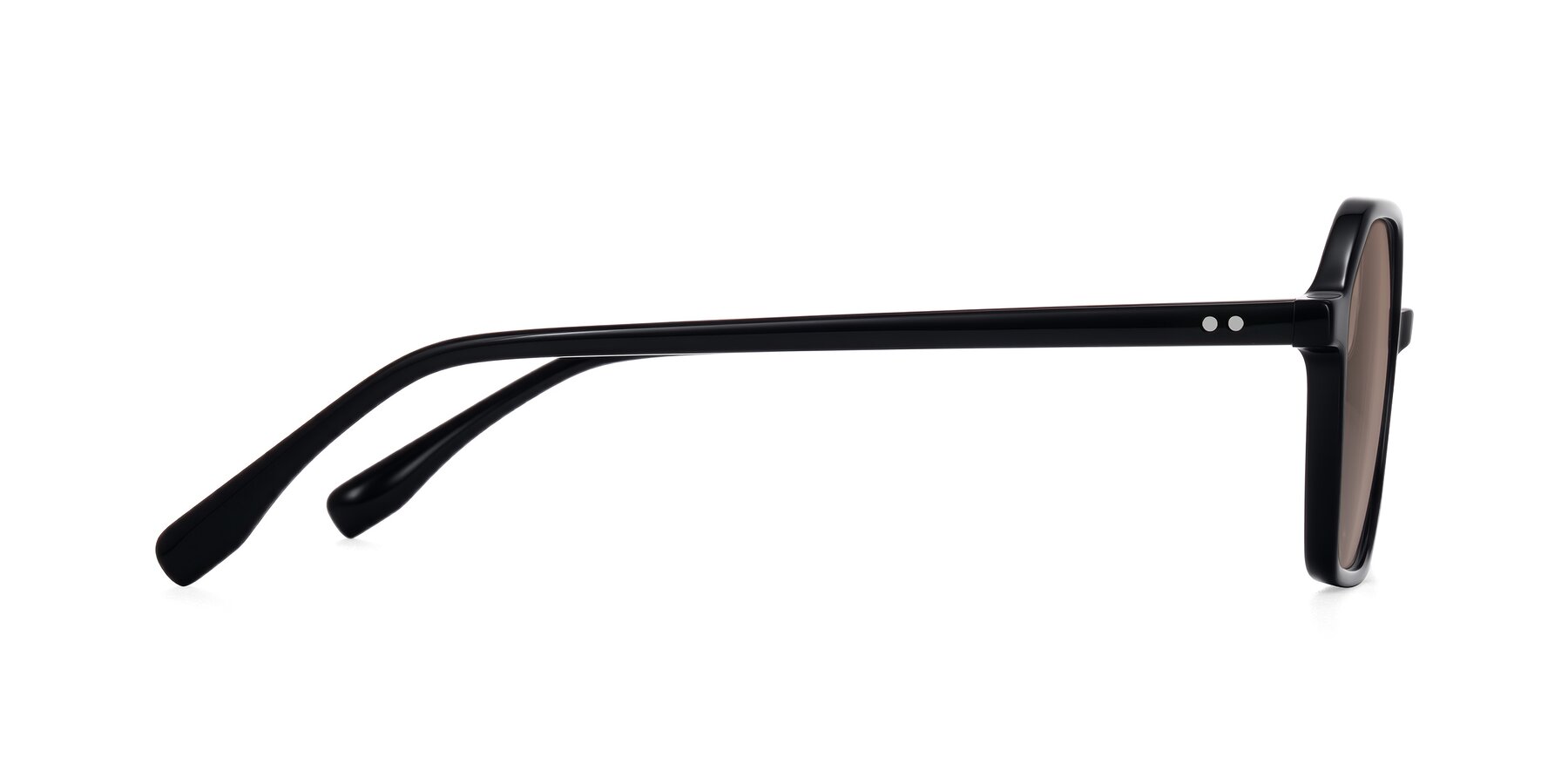 Side of Hortale in Black with Medium Brown Tinted Lenses
