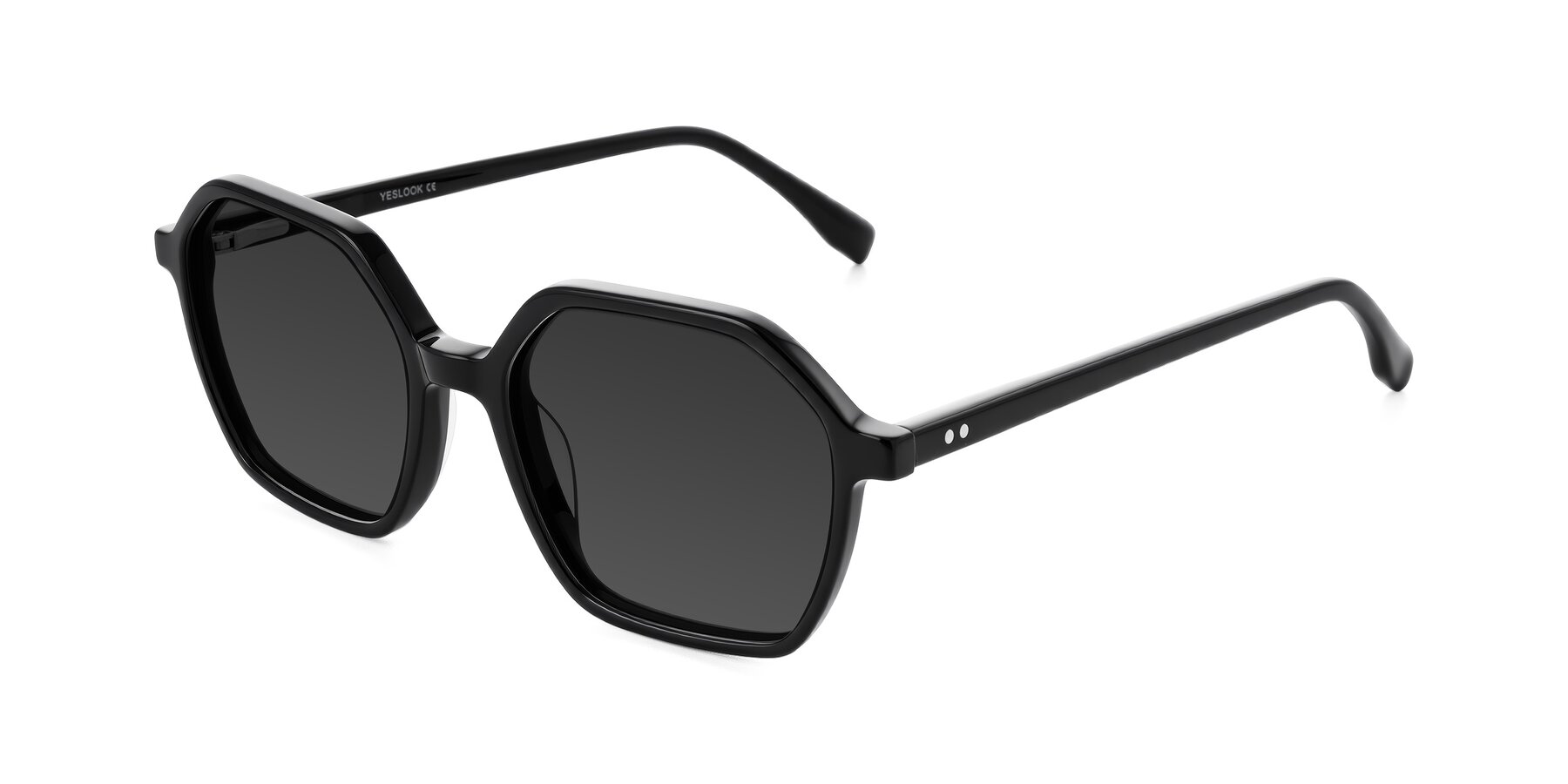 Angle of Hortale in Black with Gray Tinted Lenses